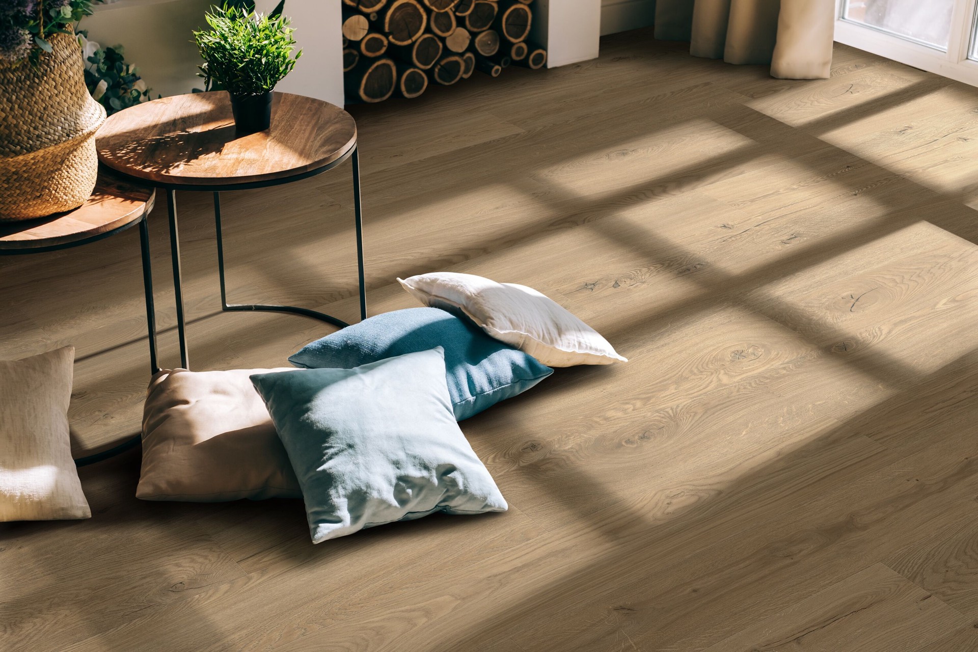 slide 4 of 6, PureGrain HD Fresco Oak 30-mil x 7-in W x 48-in L Waterproof Luxury Vinyl Plank Flooring ( 19.95-sq ft Carton ), 1 ct