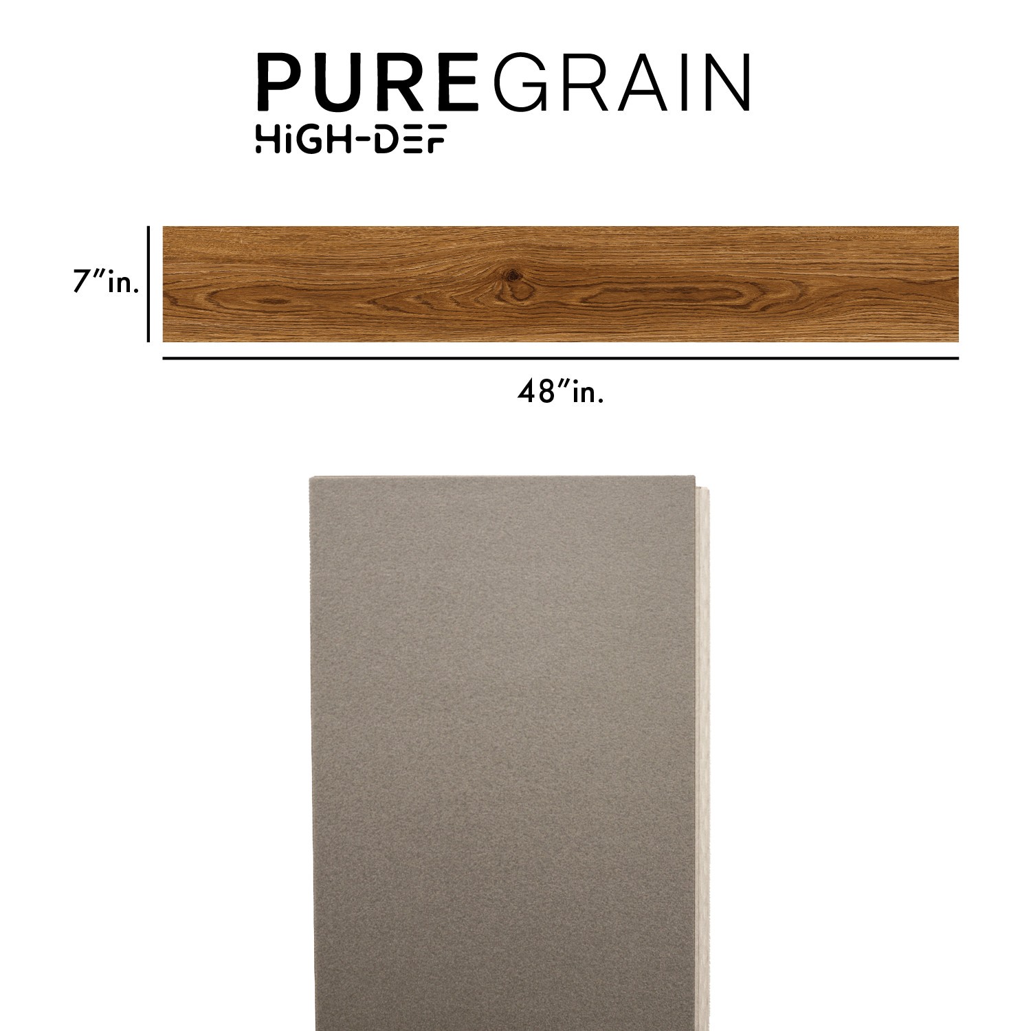 slide 6 of 6, PureGrain HD Refined Oak 30-mil x 7-in W x 48-in L Waterproof Luxury Vinyl Plank Flooring ( 19.95-sq ft Carton ), 1 ct