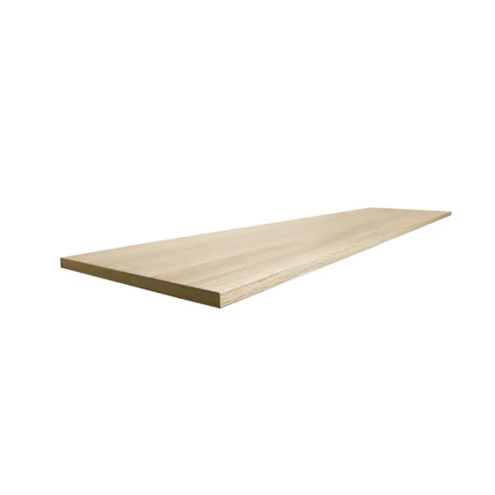 slide 1 of 2, Style Selections 47.6-in L x 11.7-in D x 0.6-in H Light Wood MDF Rectangular Shelf board, 1 ct