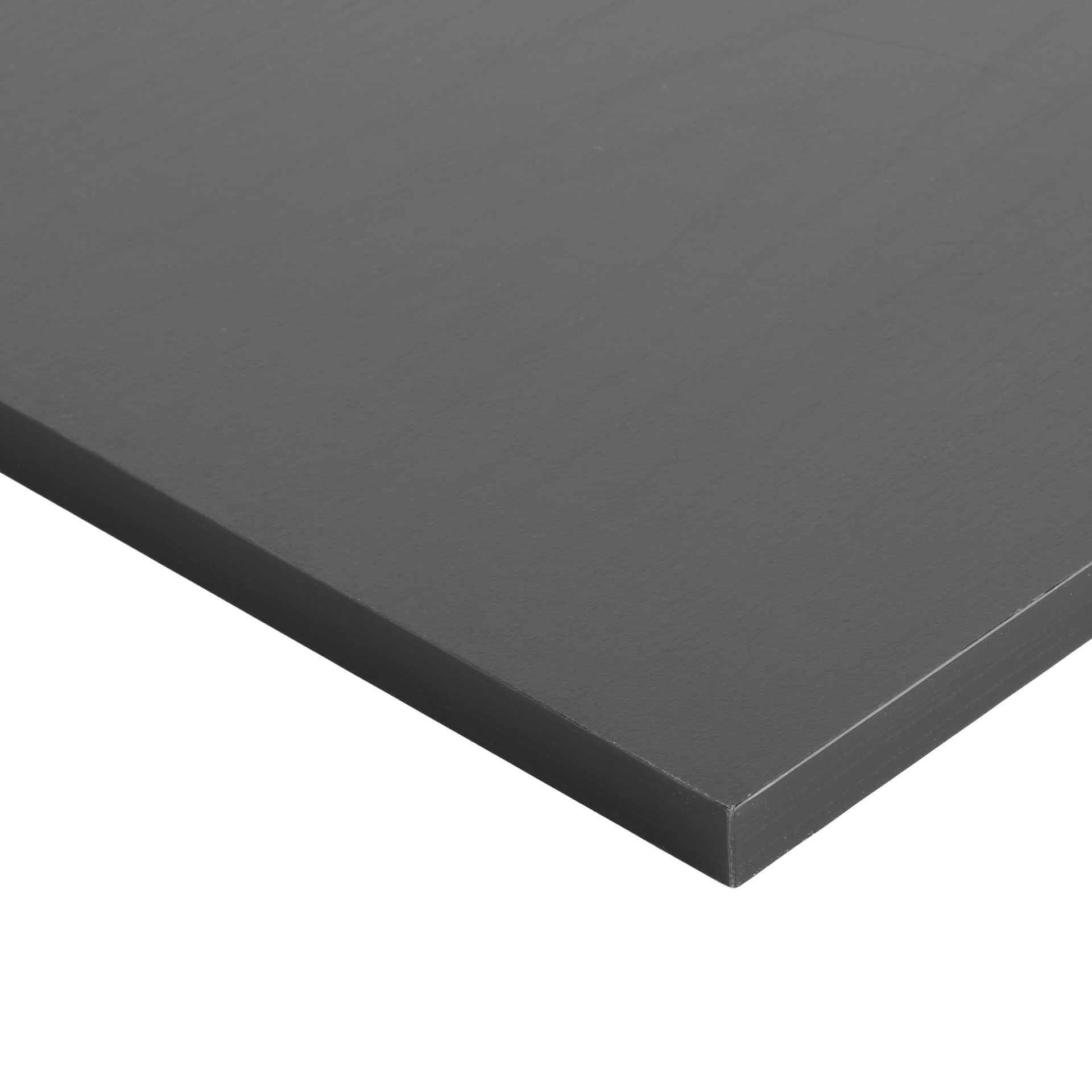 slide 2 of 6, Style Selections 11.7-in D x 23.6-in L Black MDF Rectangular Shelf board, 1 ct