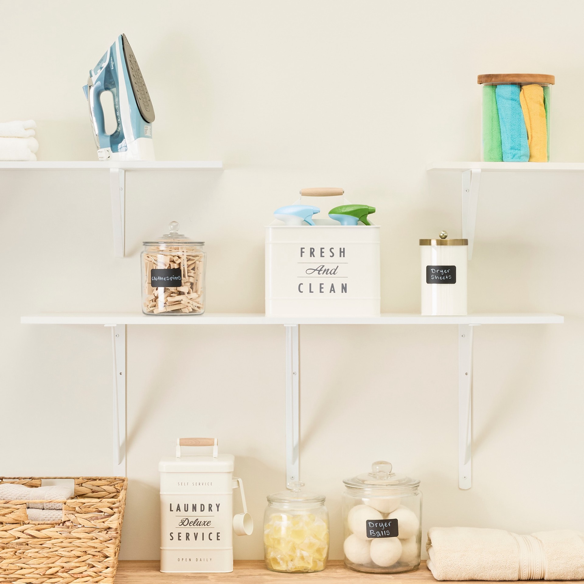 slide 2 of 6, Style Selections 9.8-in D x 35.8-in L White MDF Rectangular Shelf board, 1 ct