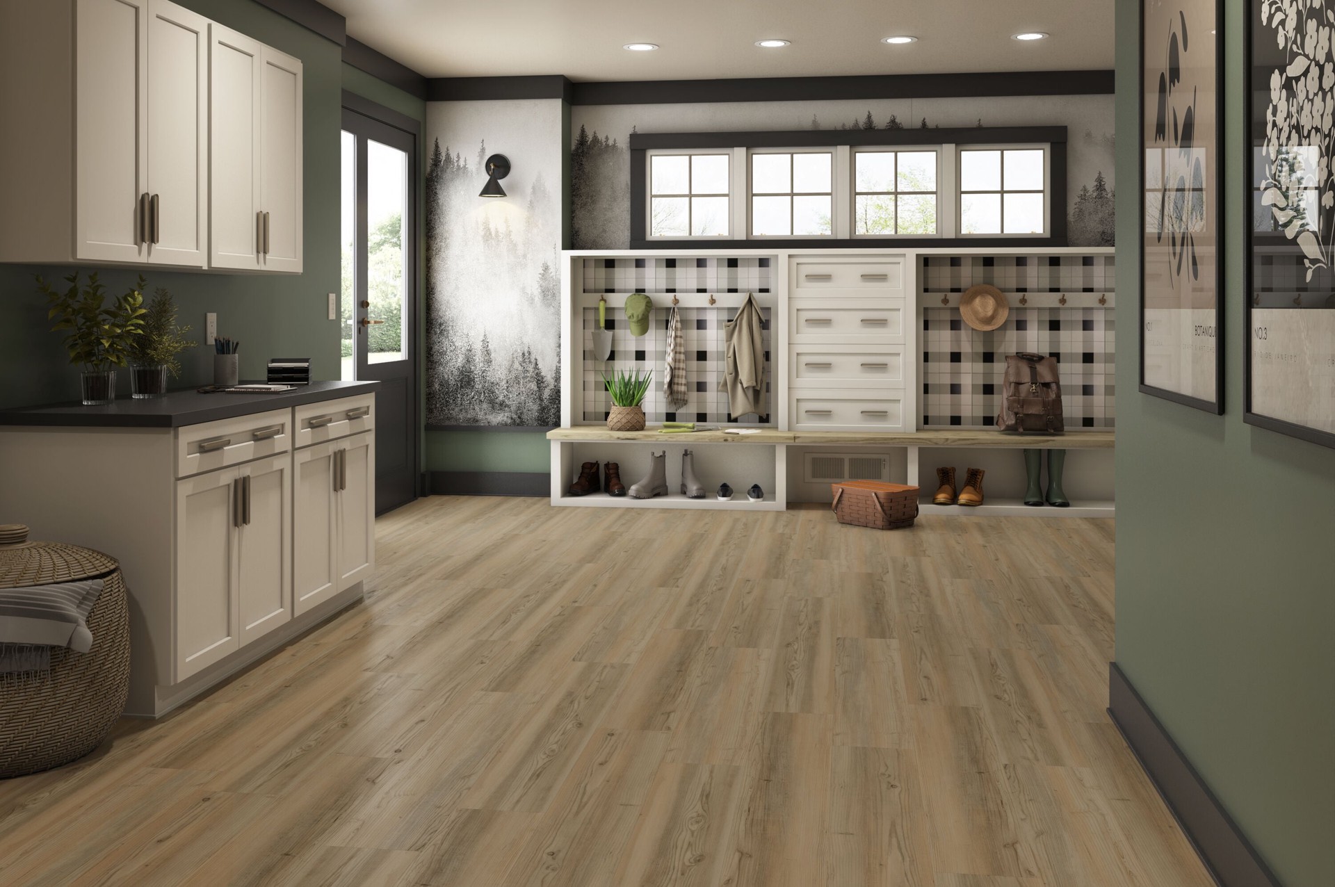 slide 4 of 6, STAINMASTER Urban Pine 22-mil x 9-in W x 48-in L Waterproof Luxury Vinyl Plank Flooring ( 21.31-sq ft Carton ), 1 ct