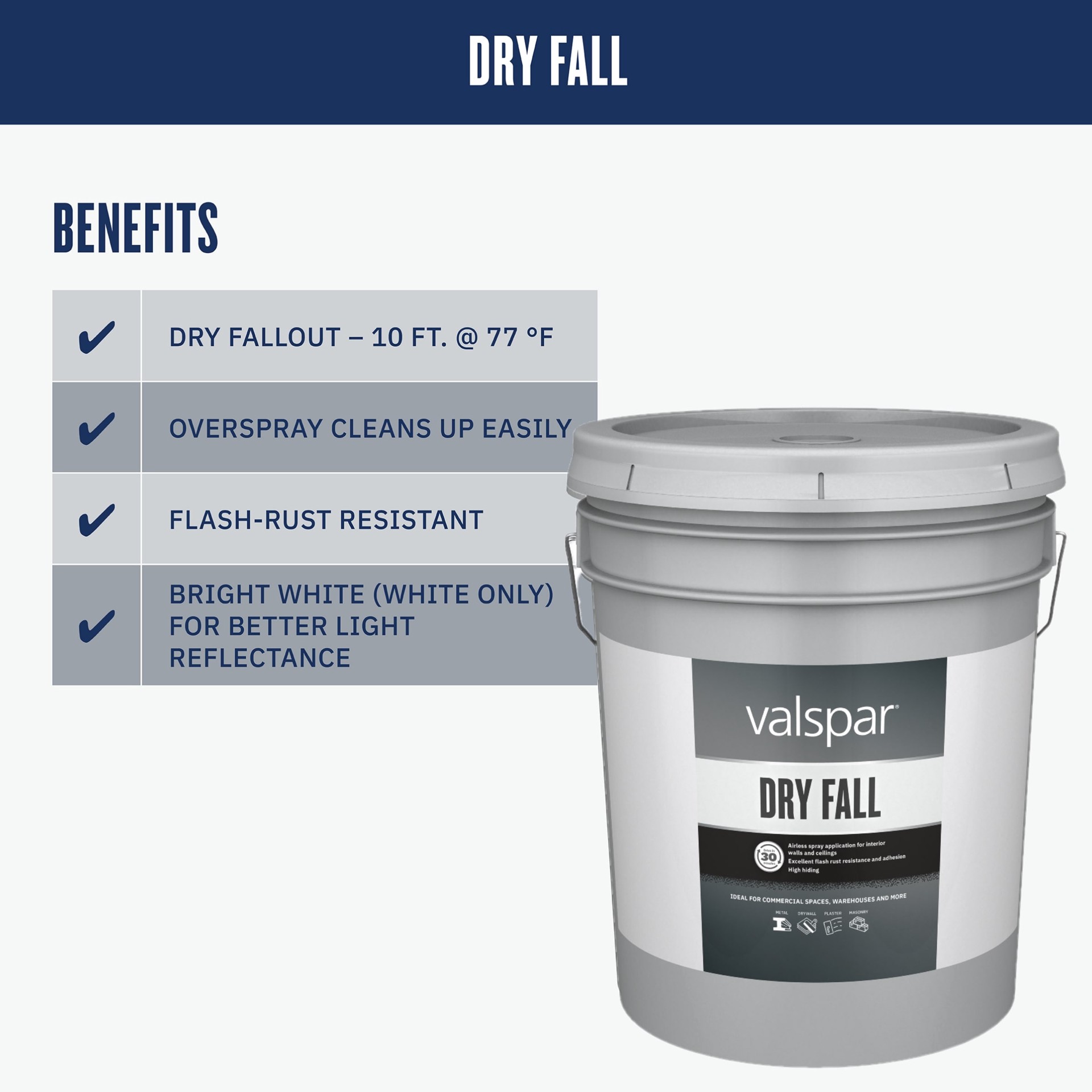 slide 3 of 5, Valspar Dryfall Professional Flat Black Interior Paint ( 5-gallon ), 1 ct