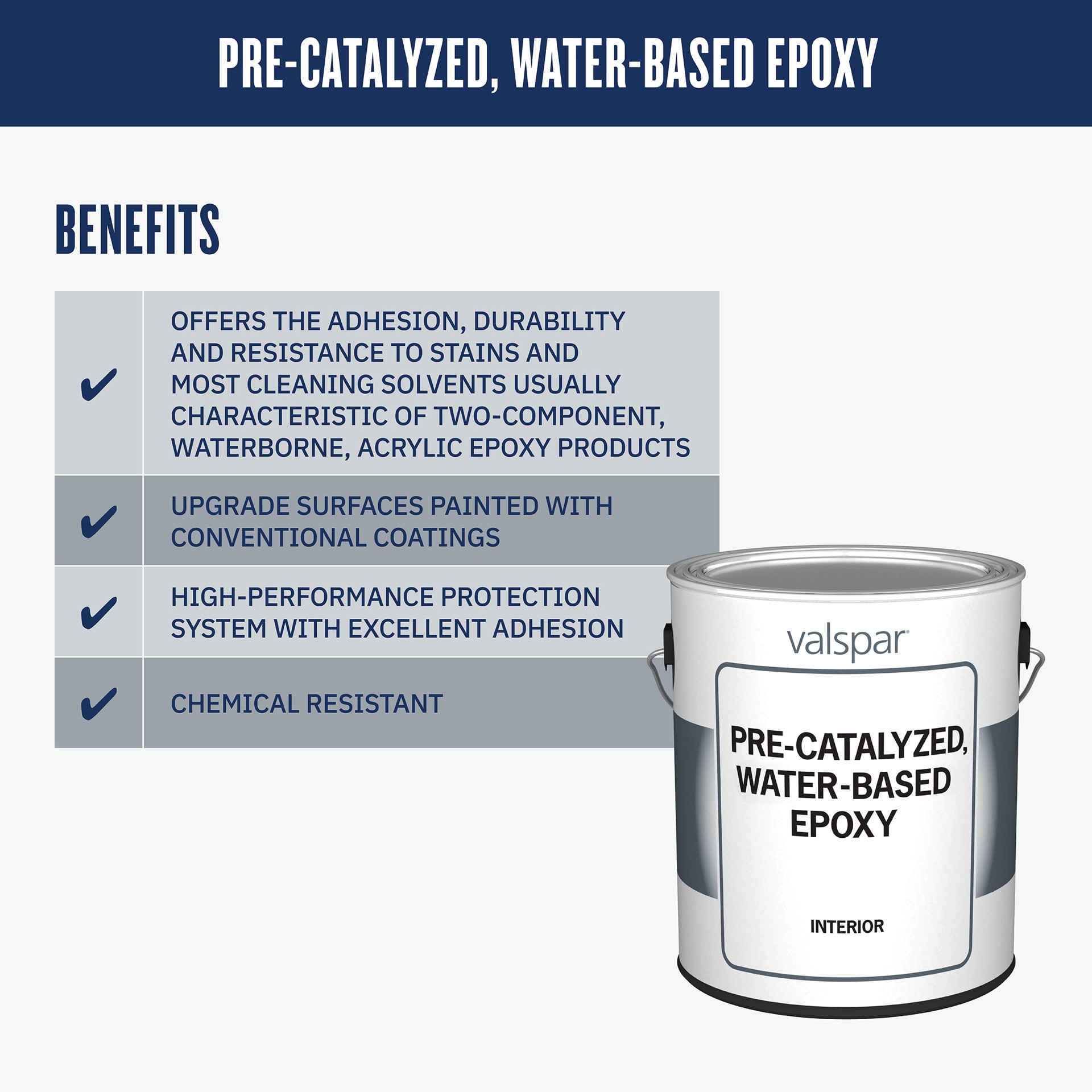 slide 4 of 6, Valspar Pre-Catalyzed Epoxy Semi-gloss Extra White 4-Pack Interior Paint ( 1-gallon ), 1 ct