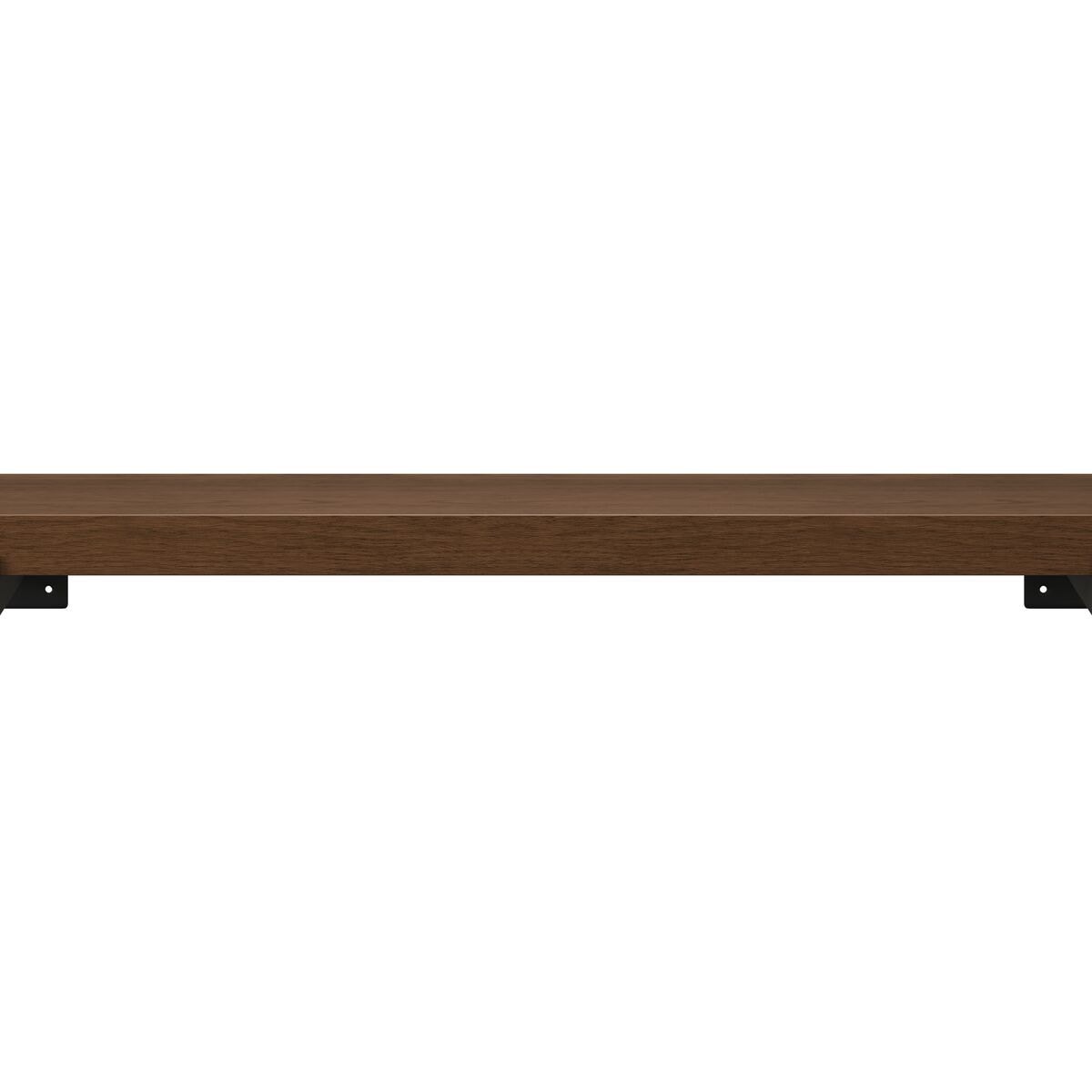 slide 4 of 6, allen + roth 9-in D x 36-in L Dark Oak MDF Rectangular Floating shelf, 1 ct