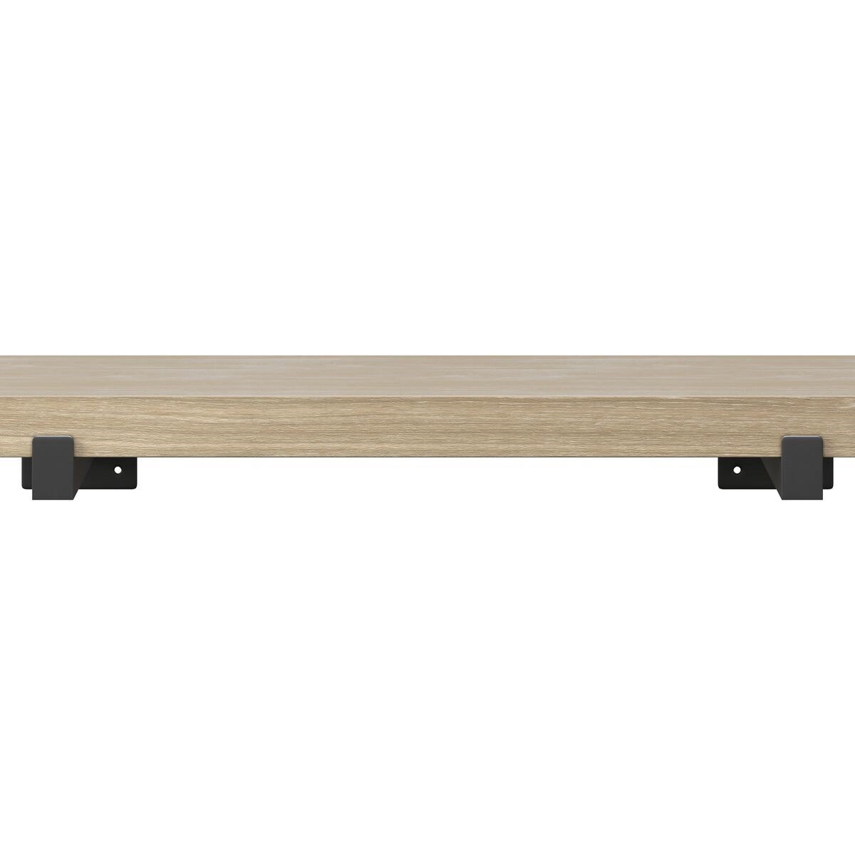 slide 4 of 6, allen + roth 9-in D x 24-in L Natural Oak MDF Rectangular Floating shelf, 1 ct