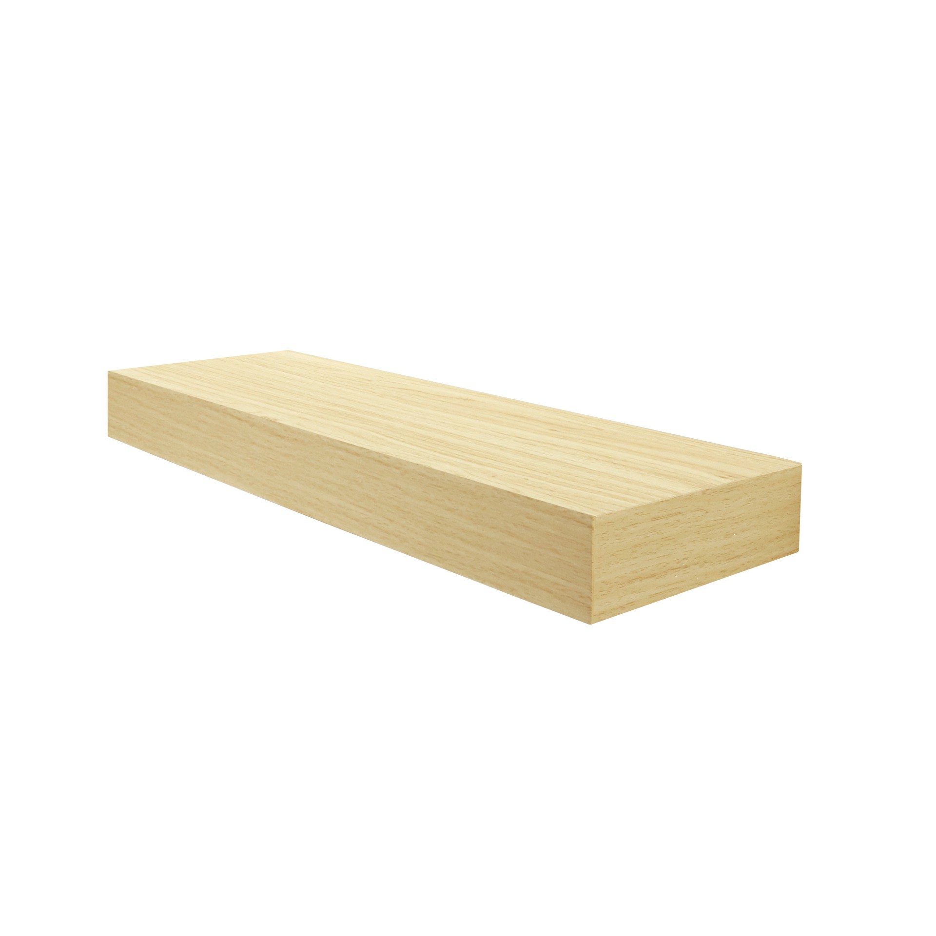 slide 3 of 6, allen + roth 7.8-in D x 36.4-in L Light Wood MDF Rectangular Floating shelf, 1 ct
