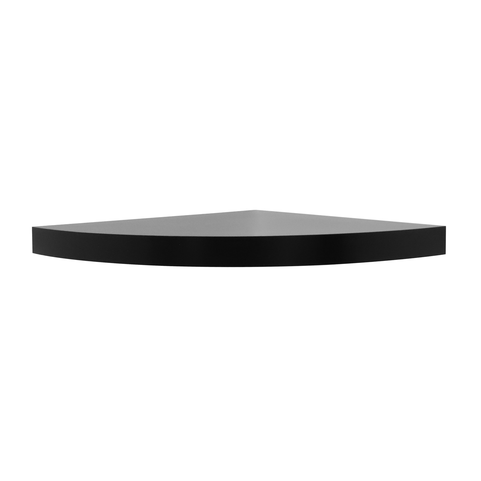 slide 2 of 6, allen + roth 15.7-in D x 15.7-in L Black MDF Angular Corner Floating shelf, 1 ct
