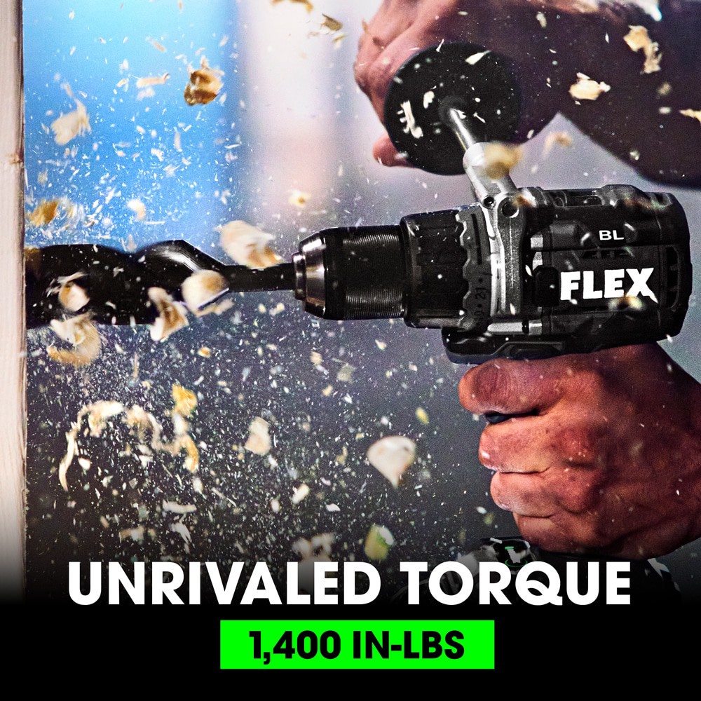 slide 5 of 6, FLEX STACKED LITHIUM 24-volt 1/2-in Keyless Brushless Cordless Drill ( 2 -Batteries Included, and Charger Included ), 1 ct