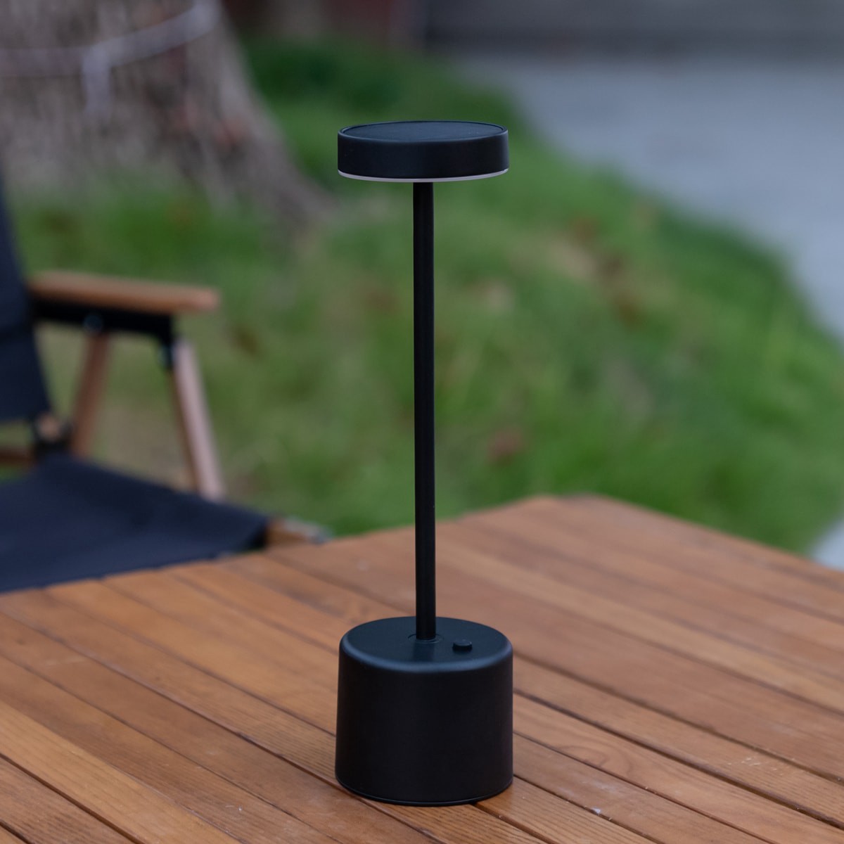 slide 2 of 6, Harbor Breeze 3.46-in x 12.59-in Black Metal Solar Outdoor Decorative Lantern, 1 ct