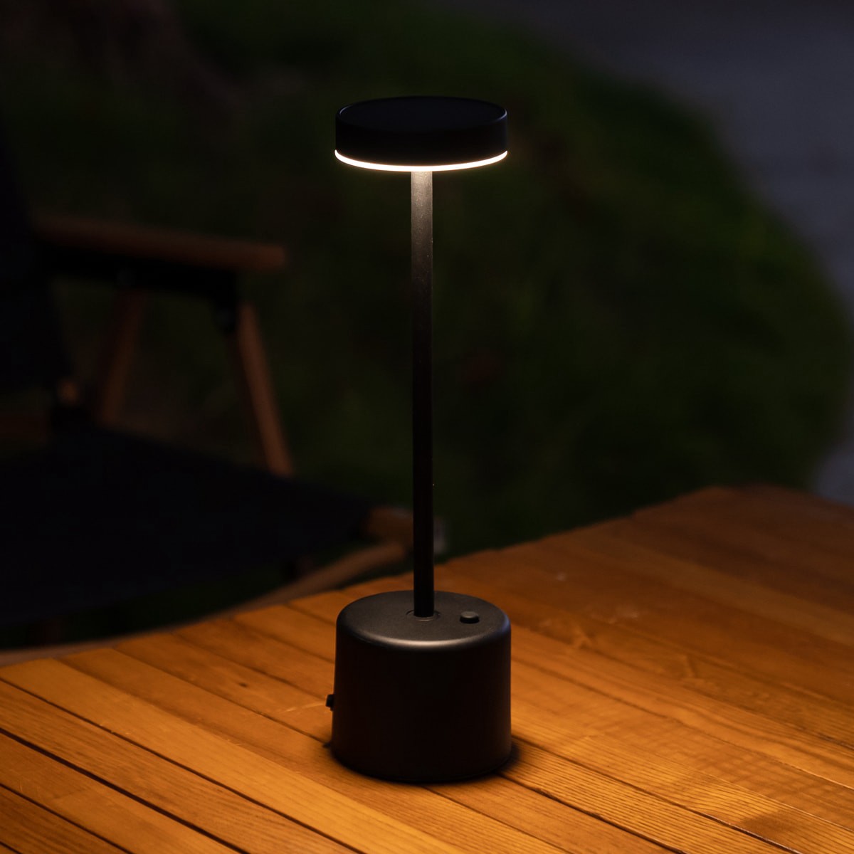 slide 3 of 6, Harbor Breeze 3.46-in x 12.59-in Black Metal Solar Outdoor Decorative Lantern, 1 ct