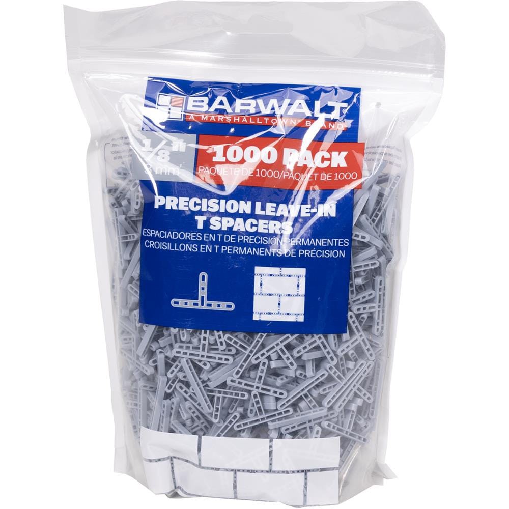 slide 4 of 5, BARWALT 1/8-in Plastic T-shaped Tile Spacer and ( 1000 -Pack ), 1 ct