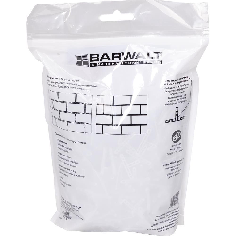 slide 5 of 5, BARWALT 1/8-in Plastic T-shaped Tile Spacer and ( 1000 -Pack ), 1 ct