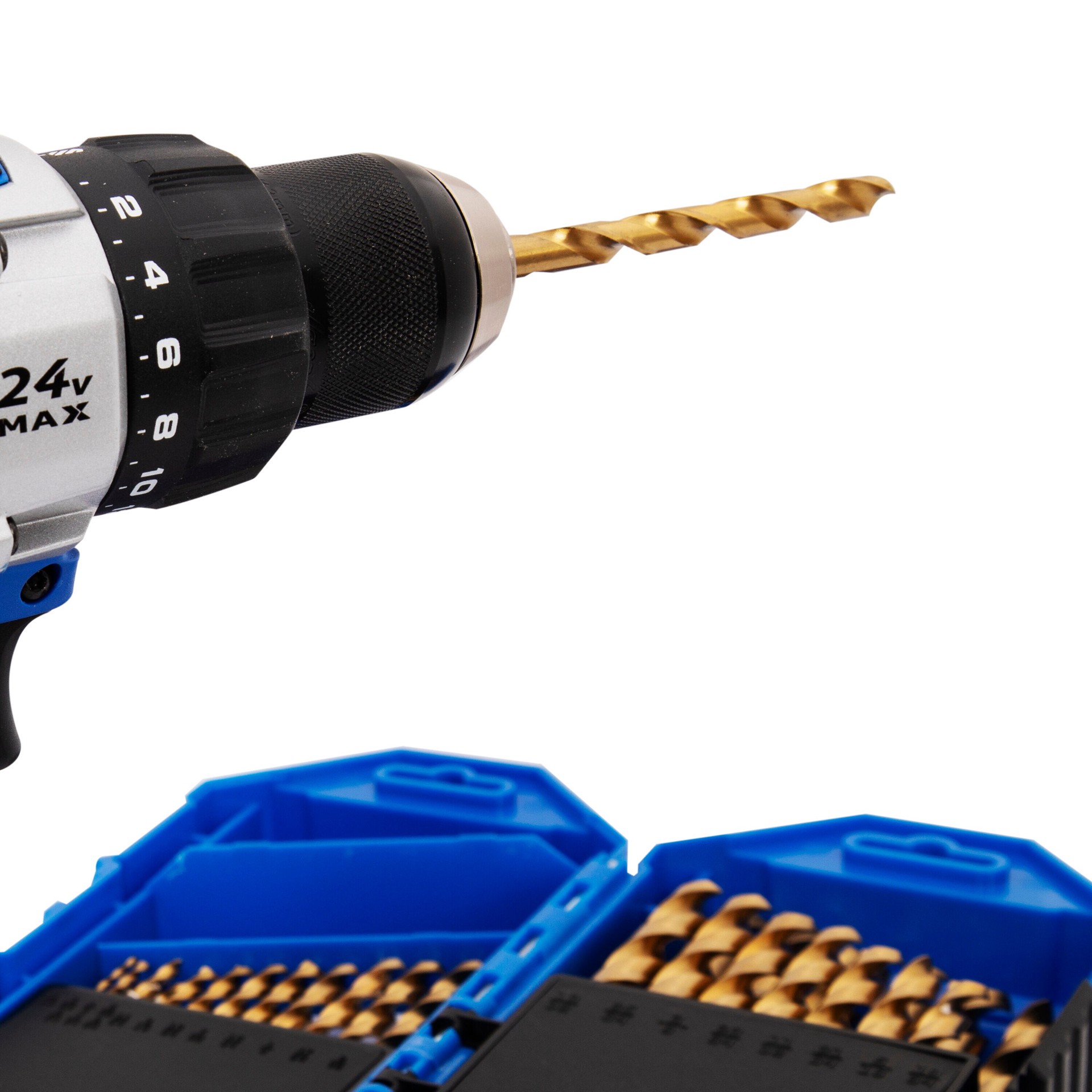 slide 6 of 6, Kobalt 29 -Piece x Titanium coated HSS Jobber length Twist Drill Bit Set, 1 ct