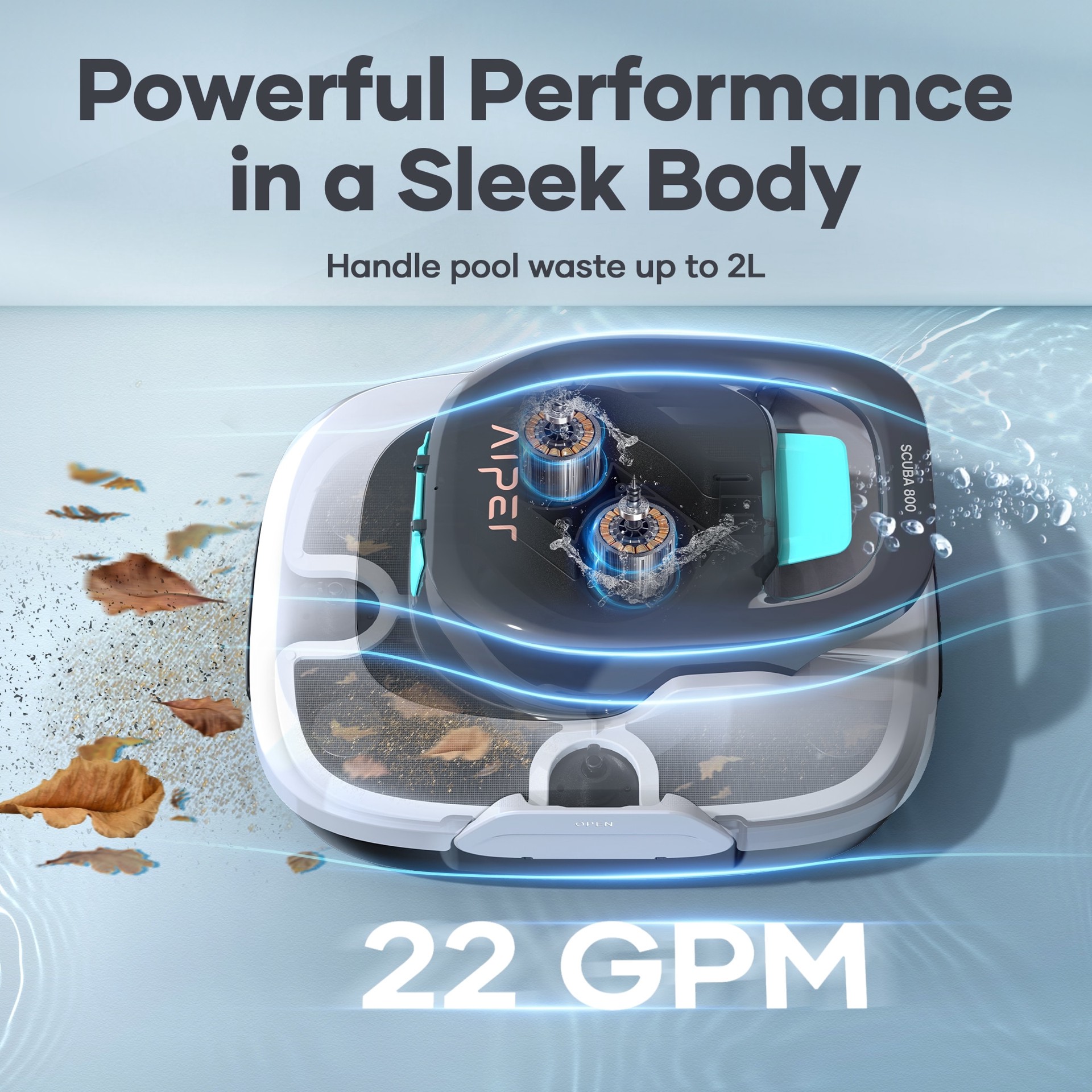 slide 5 of 6, Aiper Scuba 800 Cordless 3.5-in Robotic Pool Vacuum, 1 ct