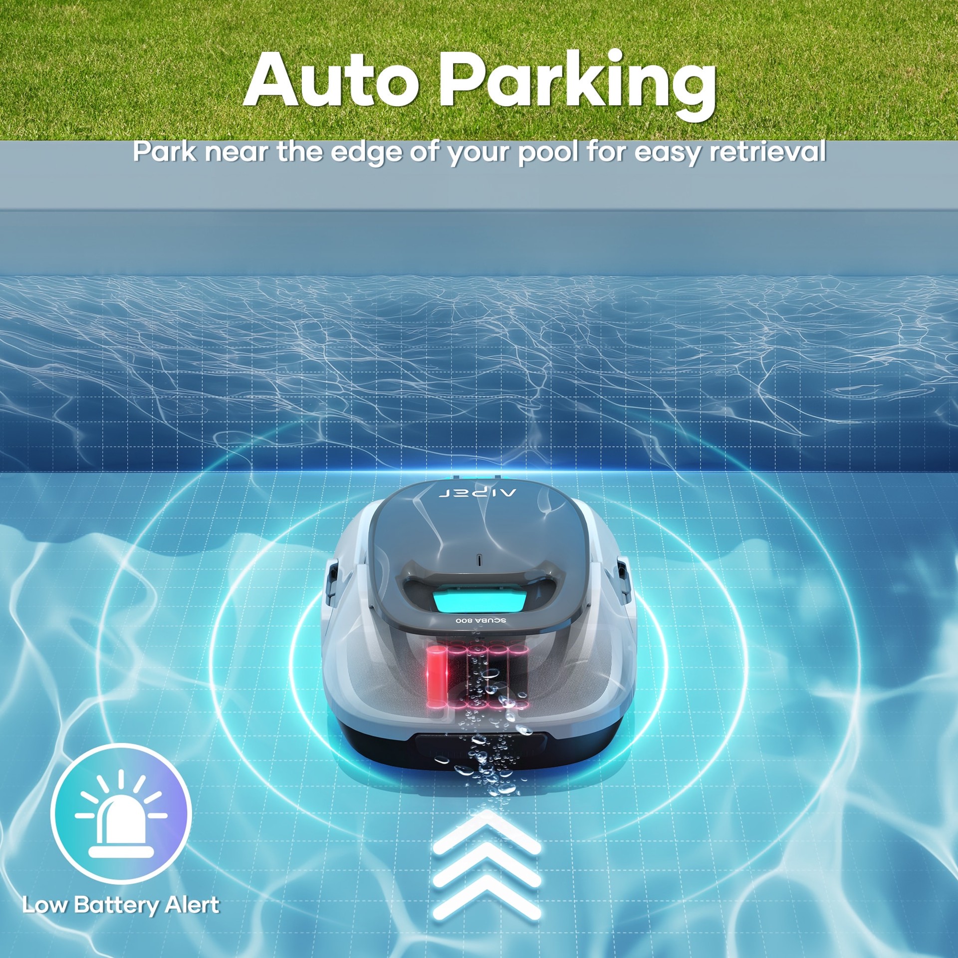 slide 6 of 6, Aiper Scuba 800 Cordless 3.5-in Robotic Pool Vacuum, 1 ct