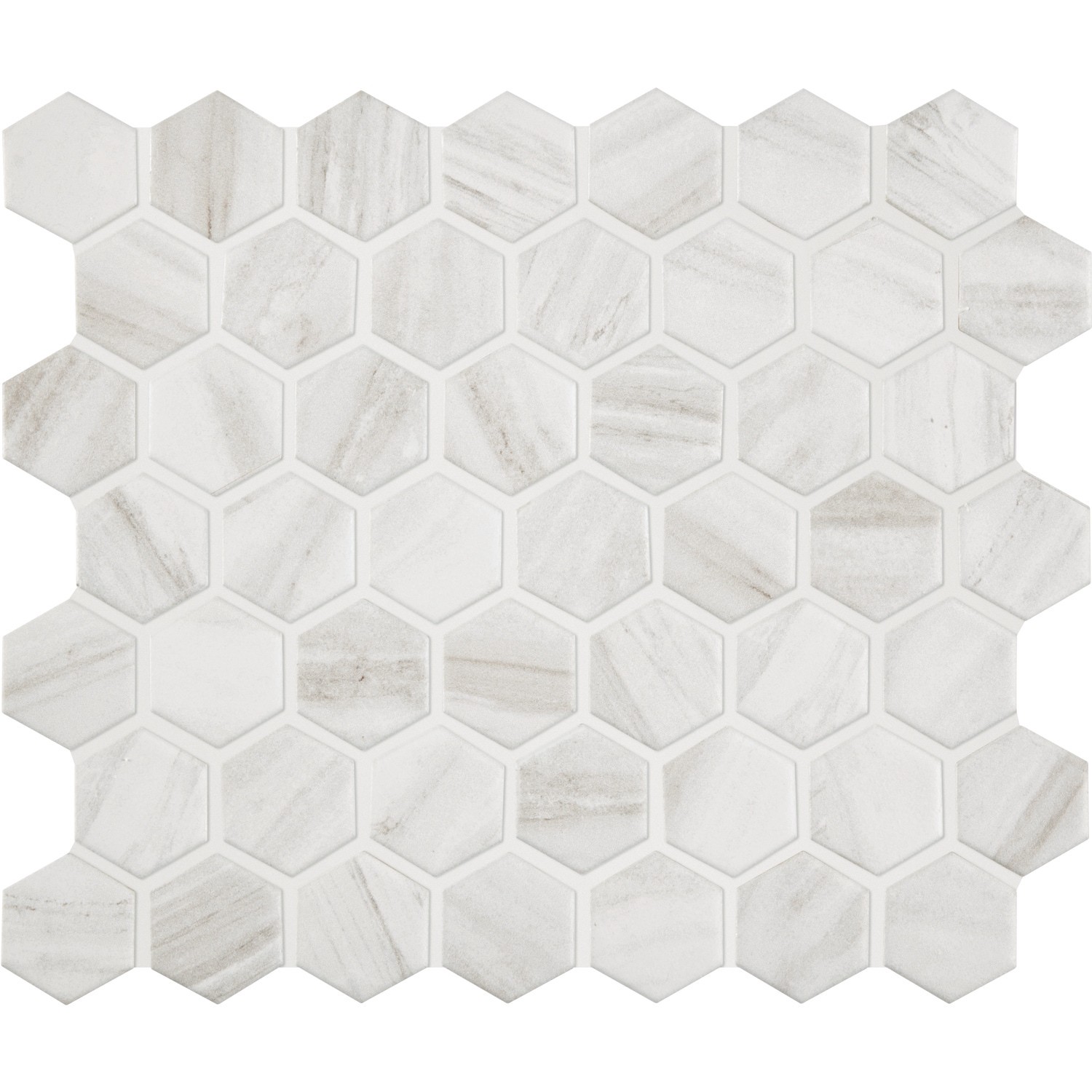 slide 1 of 6, STAINMASTER New Castle Marble 10-in x 12-in Matte Ceramic Hexagon Mosaic Floor and Wall Tile ( 0.81-sq ft Piece ), 1 ct