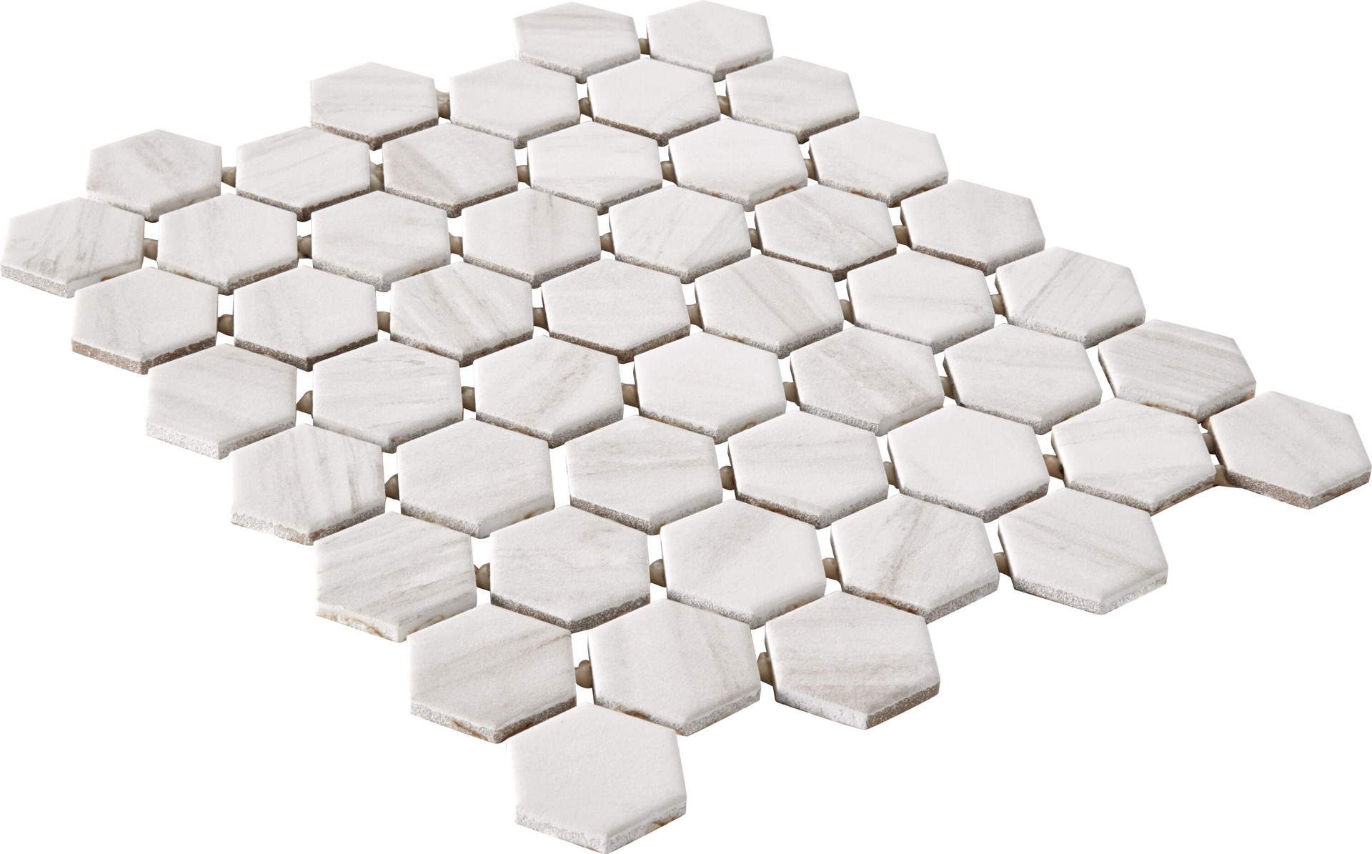 slide 3 of 6, STAINMASTER New Castle Marble 10-in x 12-in Matte Ceramic Hexagon Mosaic Floor and Wall Tile ( 0.81-sq ft Piece ), 1 ct