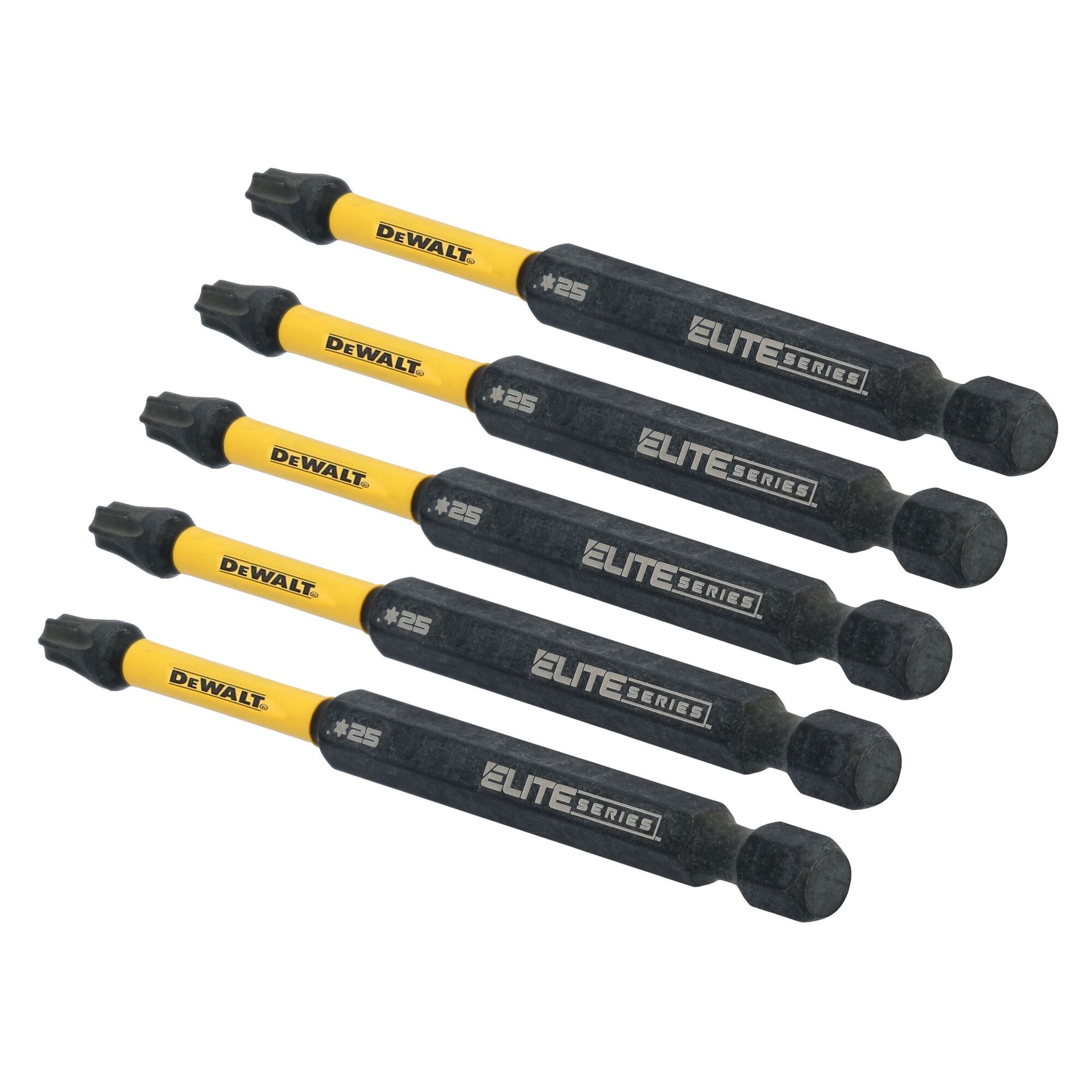 slide 4 of 6, DEWALT ELITE SERIES 1/4-in x 3-1/2-in Torx Impact Driver Bit Set 5 -Piece, 1 ct