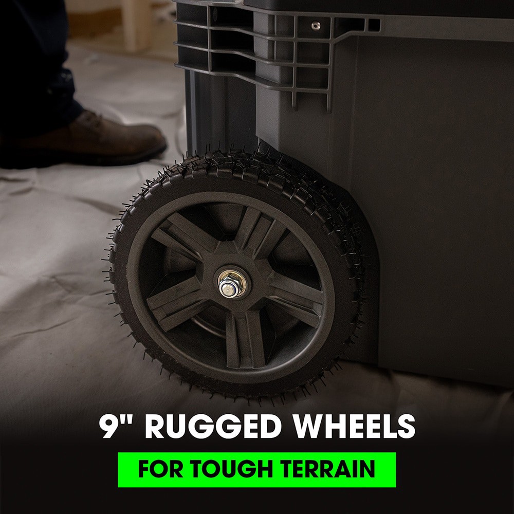 slide 4 of 6, FLEX STACK PACK 24.21-in W x 19.67-in H x 19.75-in D Gray Polypropylene Rolling Tool Box, 1 ct