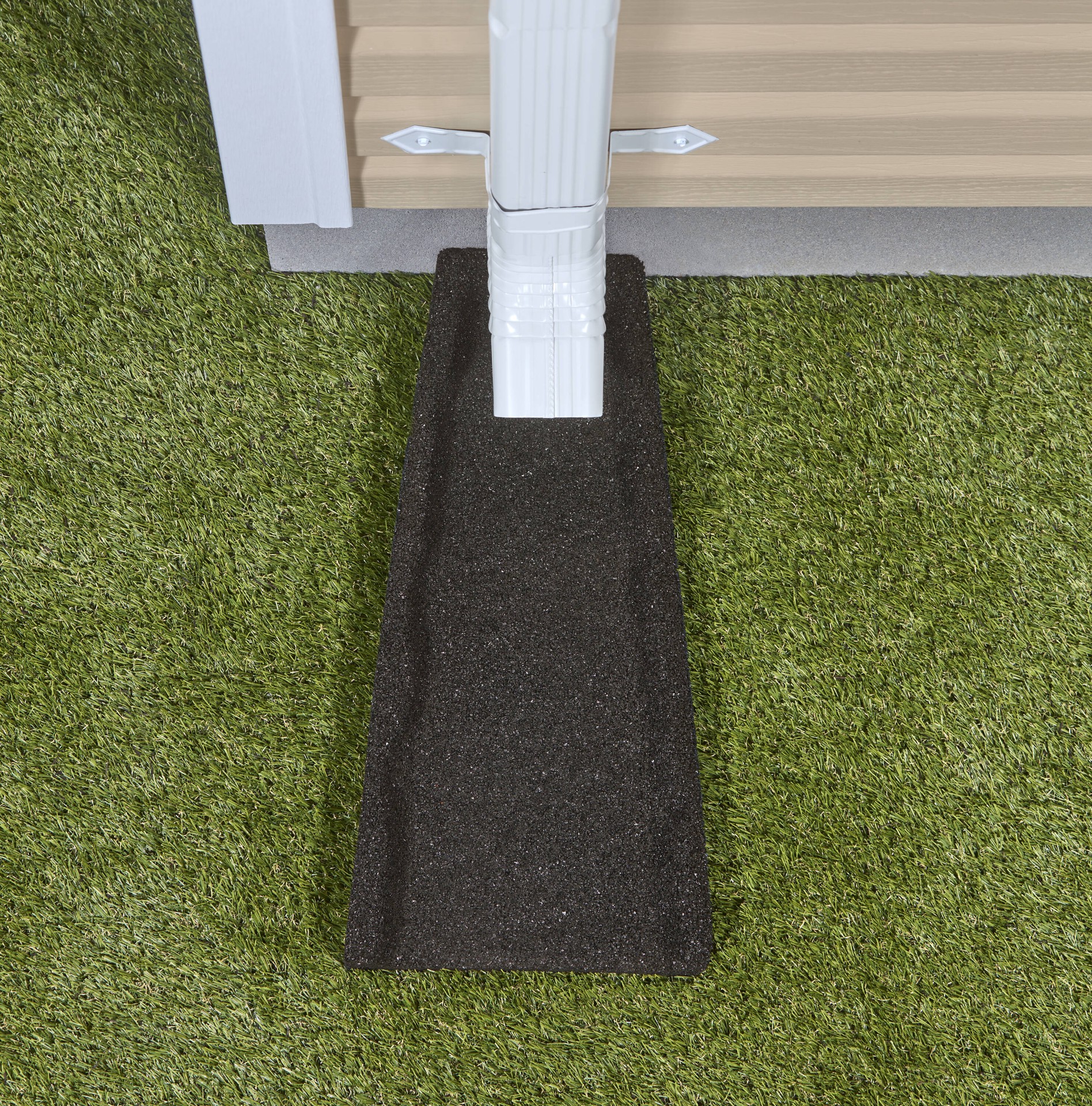 slide 4 of 6, GroundSmart Splash Block Rubber 1.8-ft Black Splash block, 1 ct