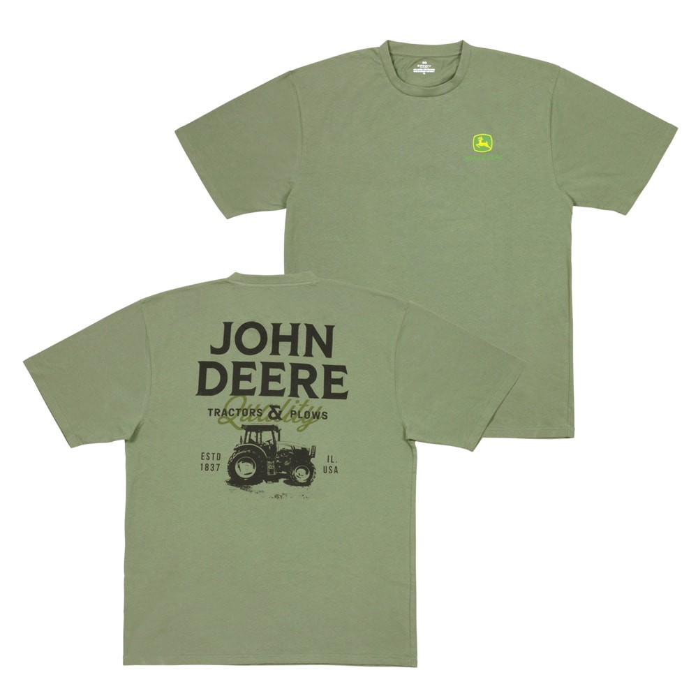slide 3 of 4, John Deere Men's Green Medium weight Jersey Short sleeve T-shirt ( Medium ), 1 ct
