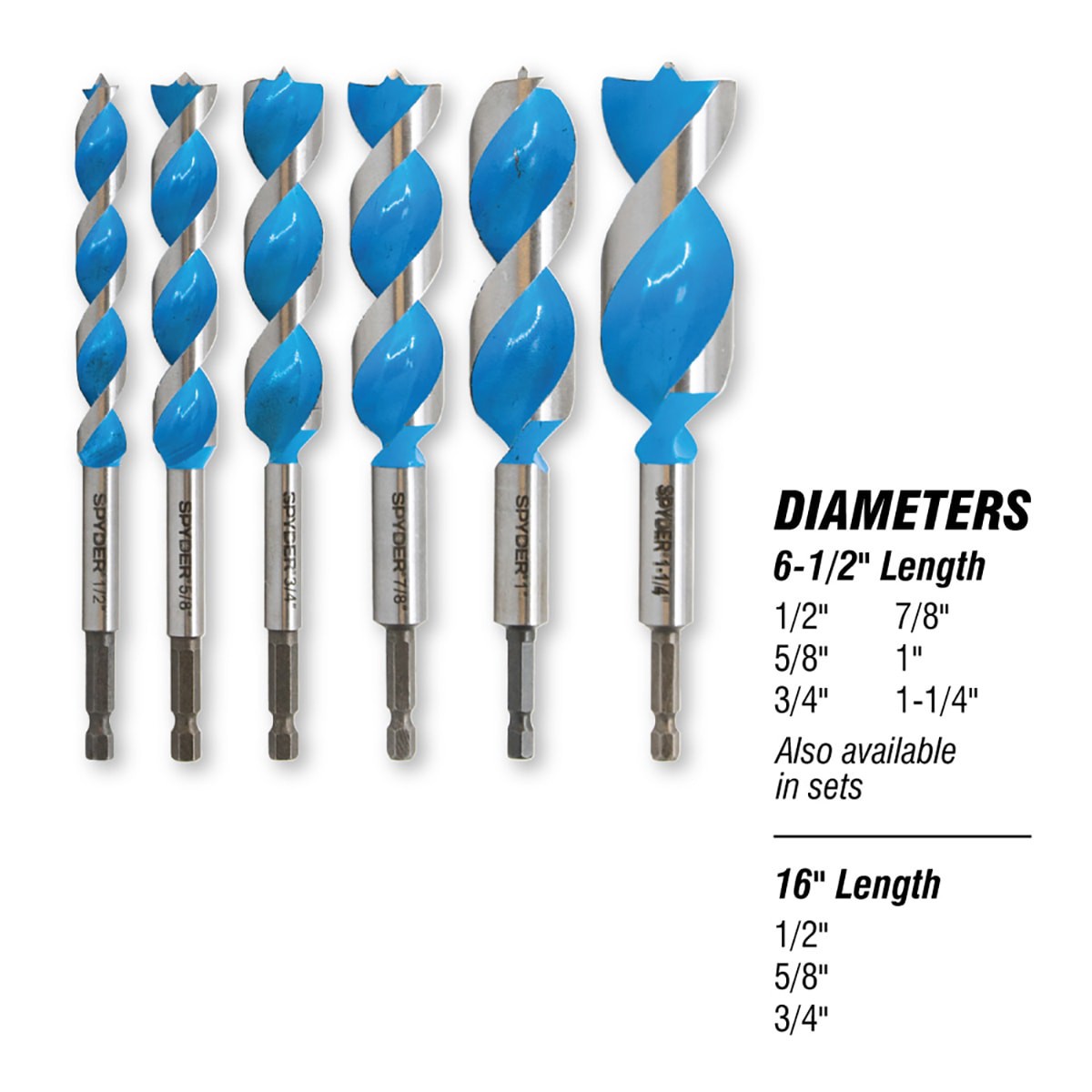 slide 5 of 6, Spyder Stinger 3/4-in x 6-1/2-in Woodboring Power bit Drill Bit, 1 ct