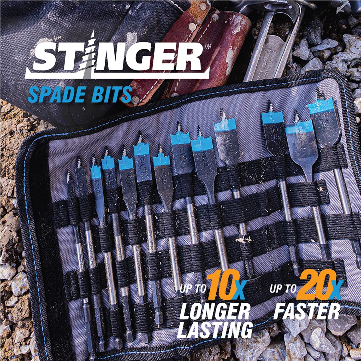 slide 2 of 6, Spyder Stinger 2 -Piece 1-in x 6-in Woodboring Spade bit Drill Bit Set, 1 ct