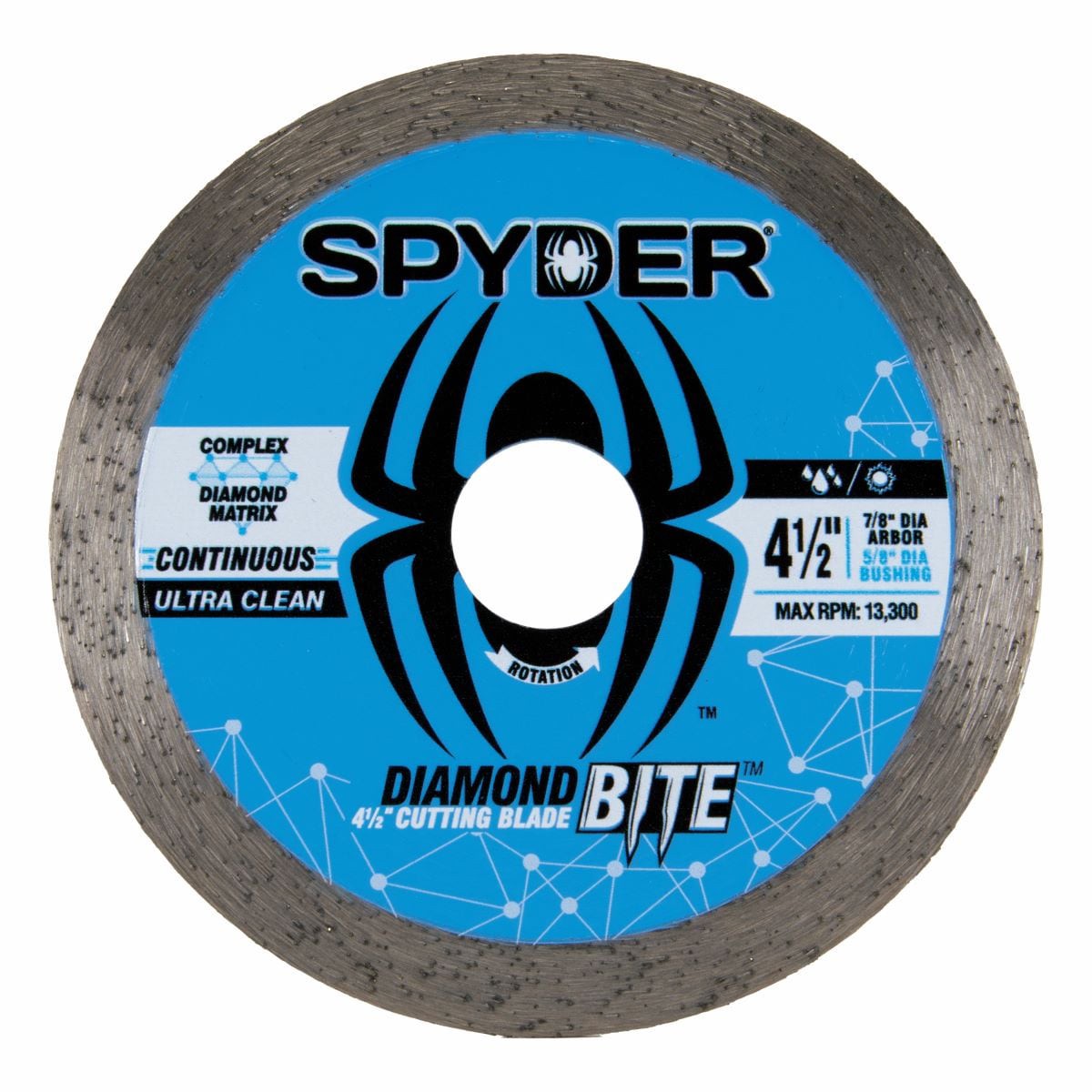 slide 1 of 6, Spyder Diamond Bite 4-1/2-in Wet/Dry Continuous Rim Diamond Saw Blade, 1 ct