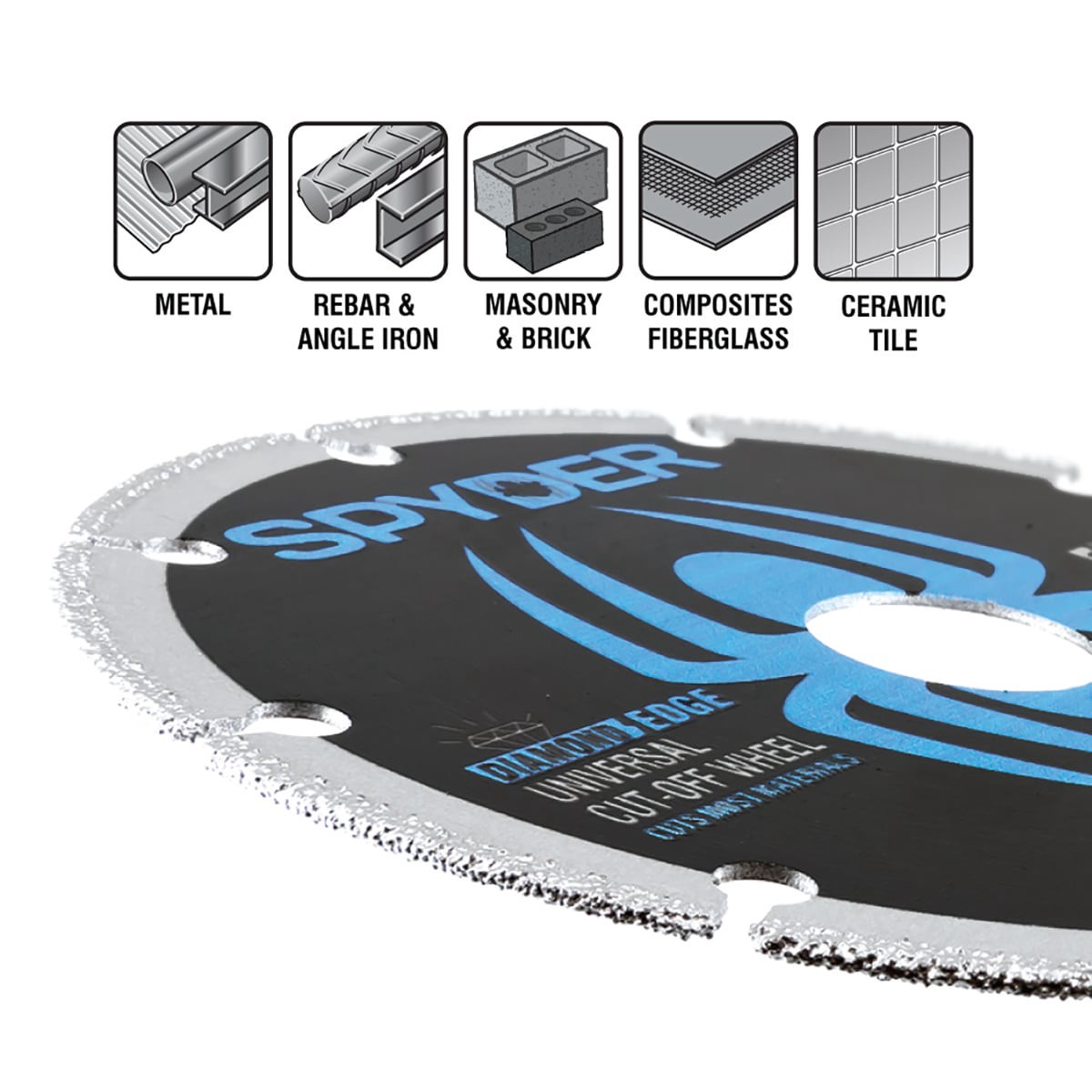slide 3 of 6, Spyder Diamond Bite Diamond Edge 4-in Diamond Cut-off wheel, 1 ct