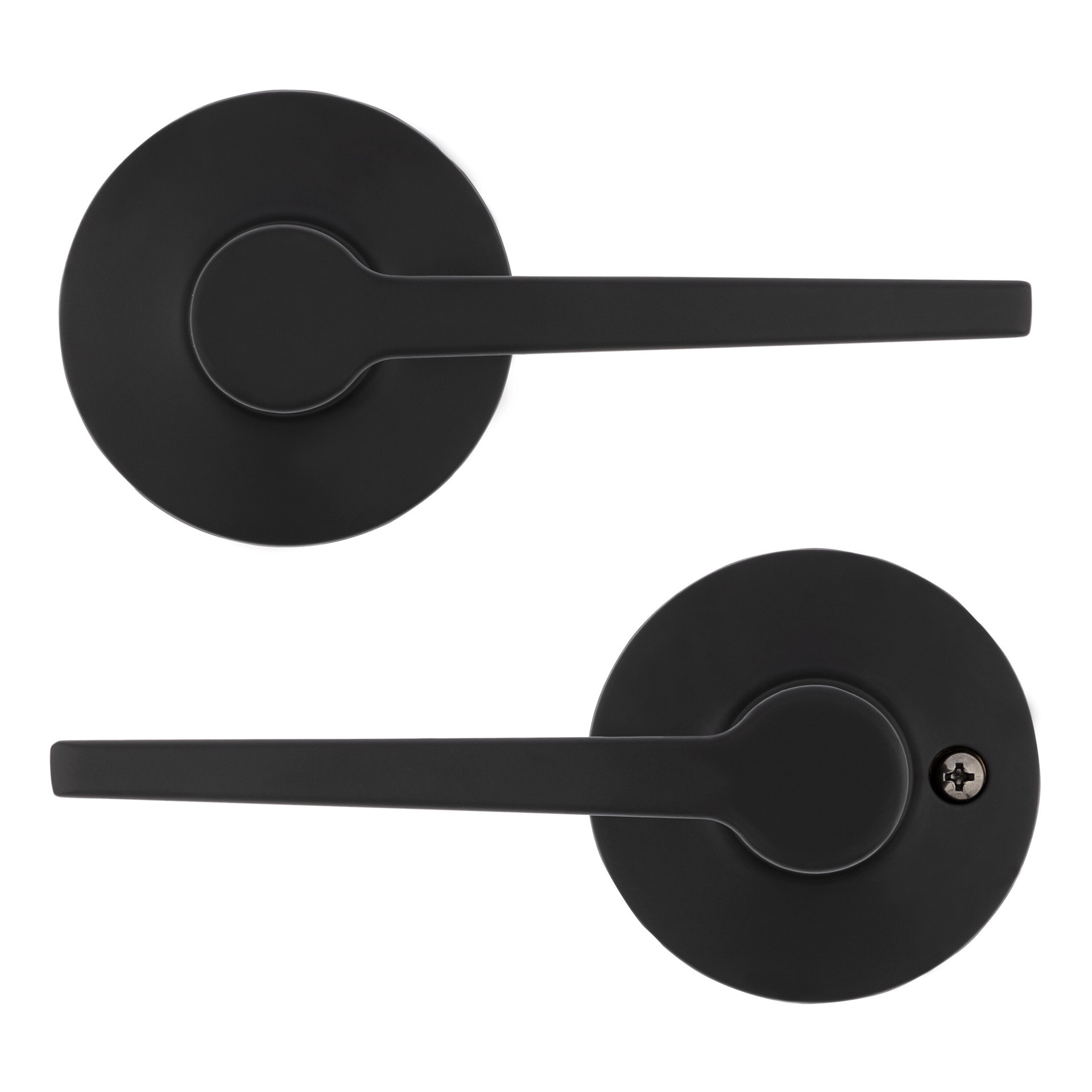 slide 4 of 6, RELIABILT Dallas Matte Black Interior or Hall/Closet Passage Door Handle Contractor Pack 6 -Pack, 1 ct