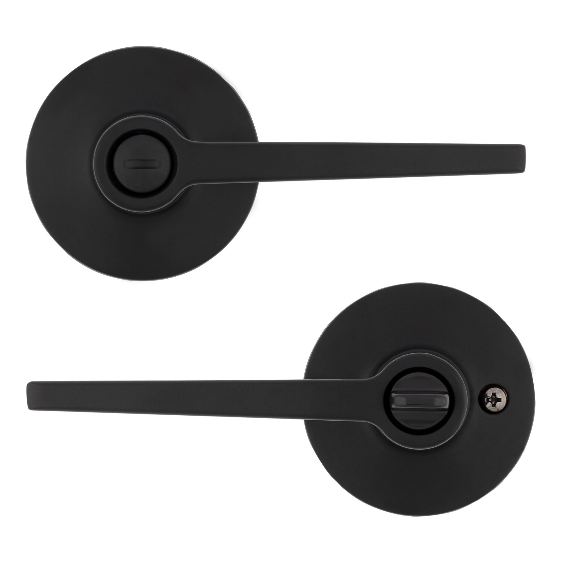 slide 5 of 6, RELIABILT Dallas Matte Black Interior or Bed/Bath Privacy Door Handle Contractor Pack 6 -Pack, 1 ct