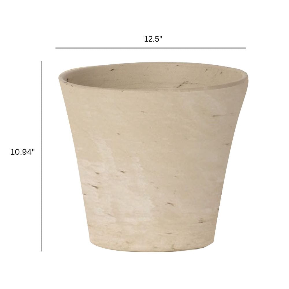 slide 2 of 5, 10.94-in W x 12.5-in L White Terracotta Indoor/Outdoor Planter, 1 ct