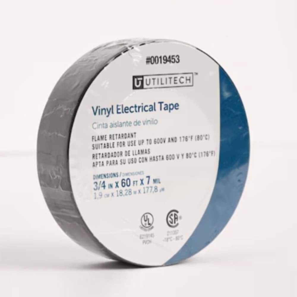 slide 1 of 2, Utilitech 0.75-in x 60-ft PVC Electrical Tape Black, 1 ct