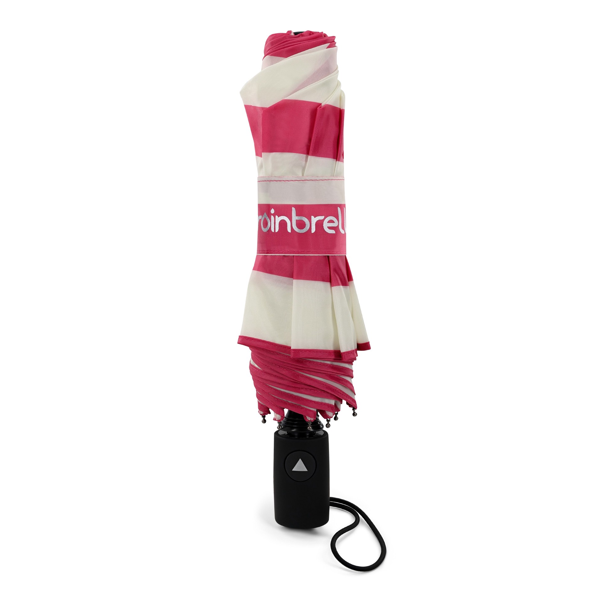 slide 3 of 6, rainbrella 46-in Red and White Compact umbrella Umbrella, 1 ct