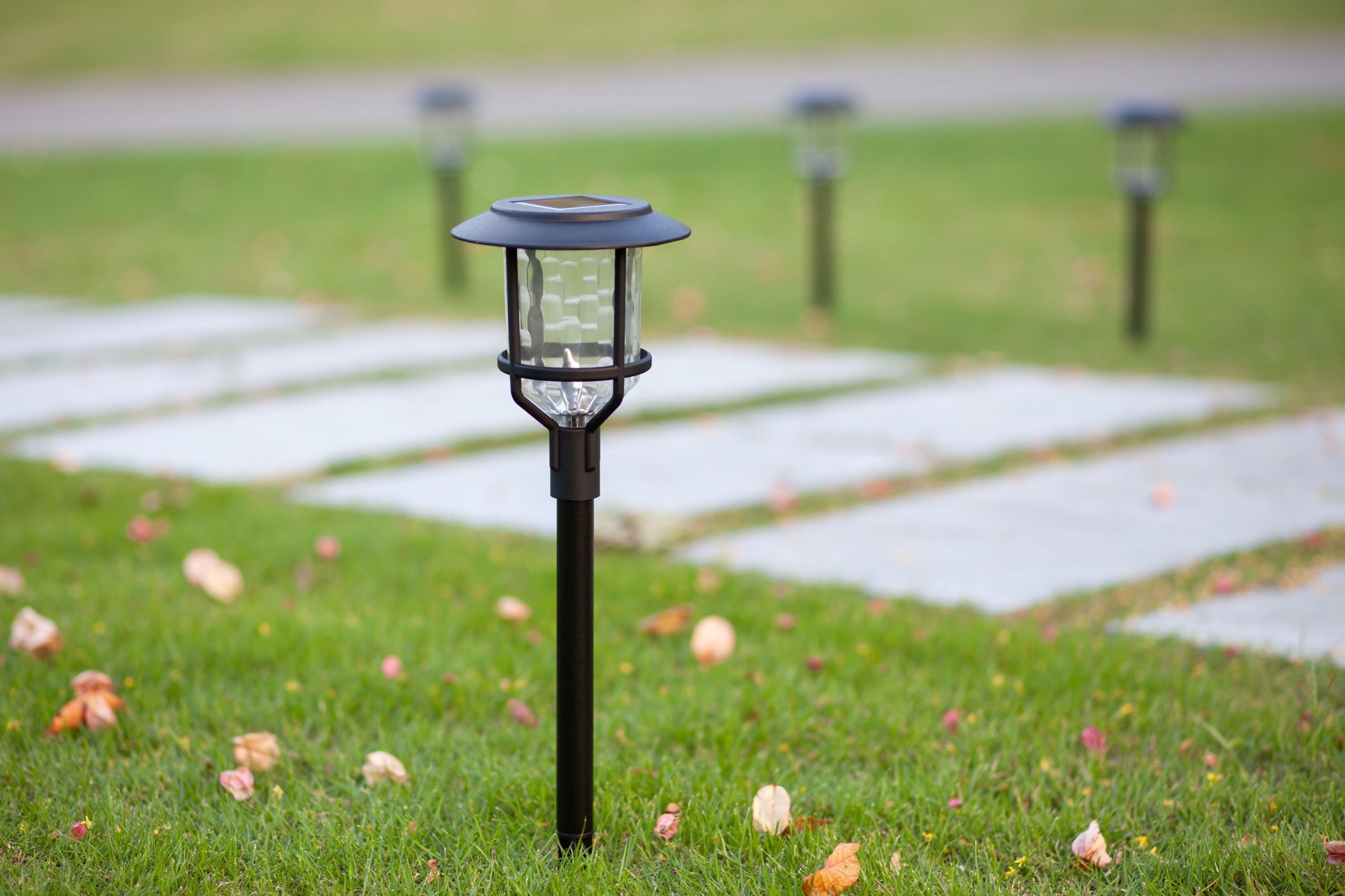 slide 5 of 6, Harbor Breeze Path light 10 -Lumens Black Solar LED Outdoor Path Light ( 3000-K ), 1 ct
