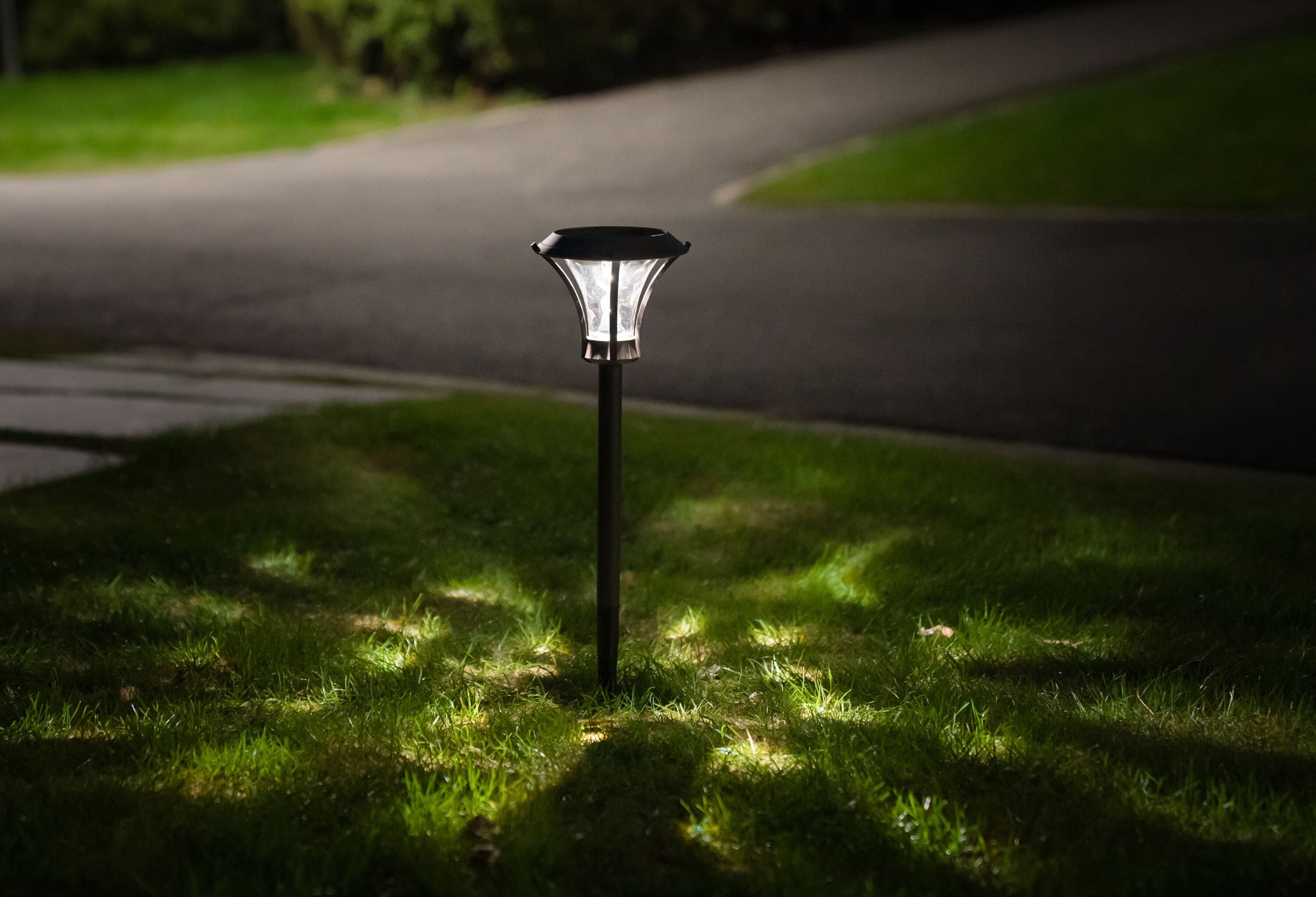 slide 3 of 6, Harbor Breeze 2 -Pack Path Light 25 -Lumens 0.24 -Watt Black Solar LED Outdoor Path Light Kit ( 3000-K ), 1 ct