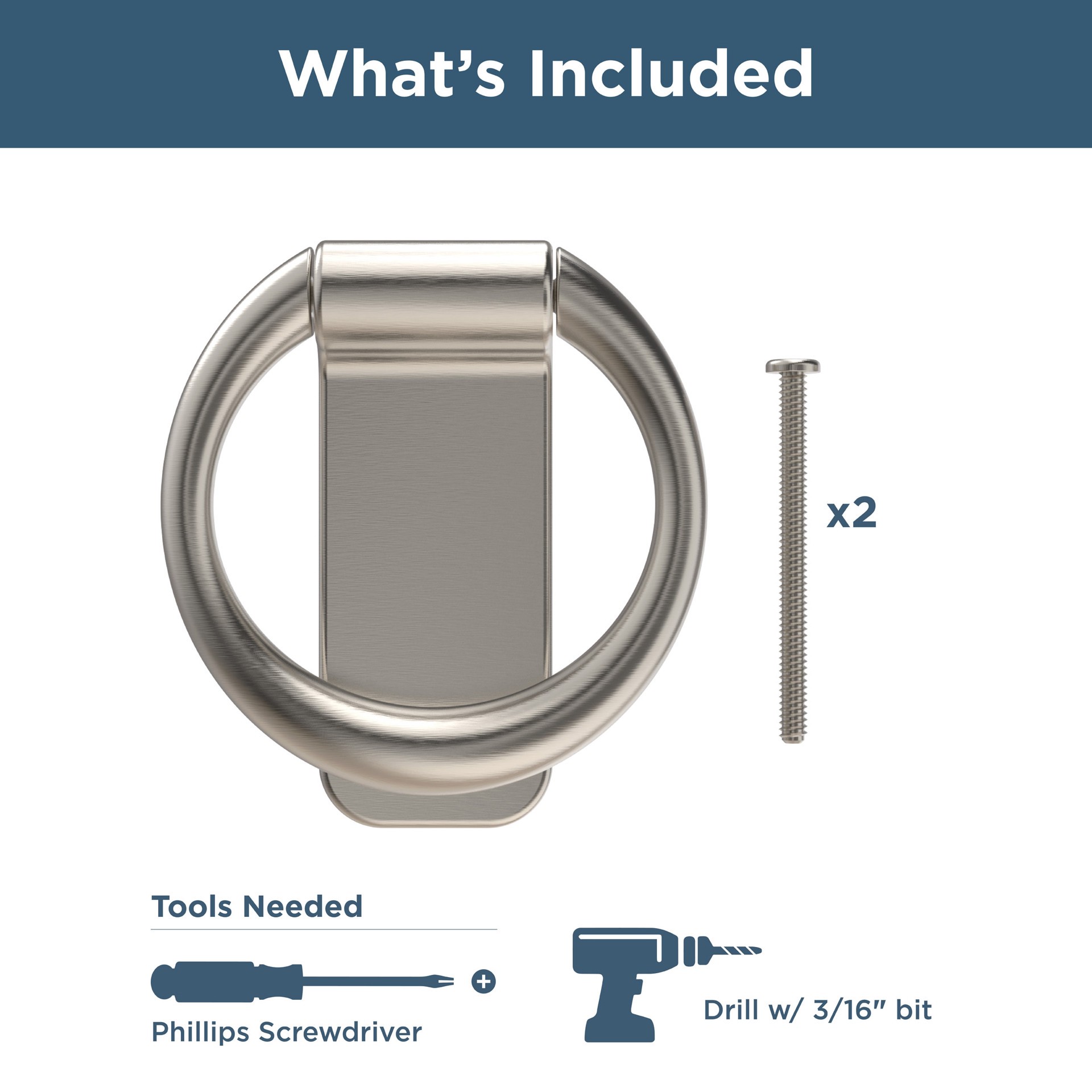 slide 3 of 6, Franklin Brass 3-1/4-in Satin Door knocker, 1 ct