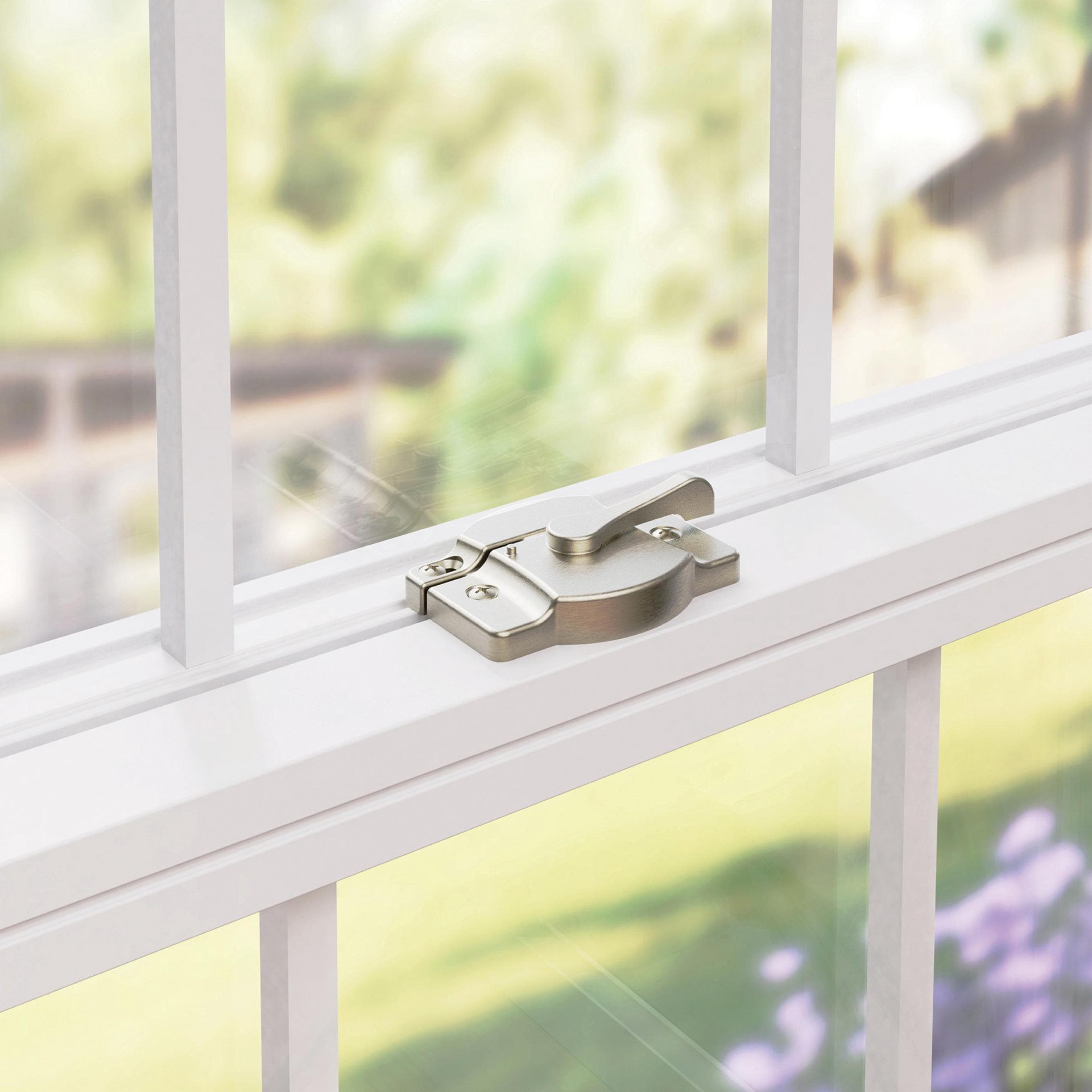 slide 2 of 6, Franklin Brass 2-1/5-in Gray Zinc Sliding Window Sash Lock, 1 ct