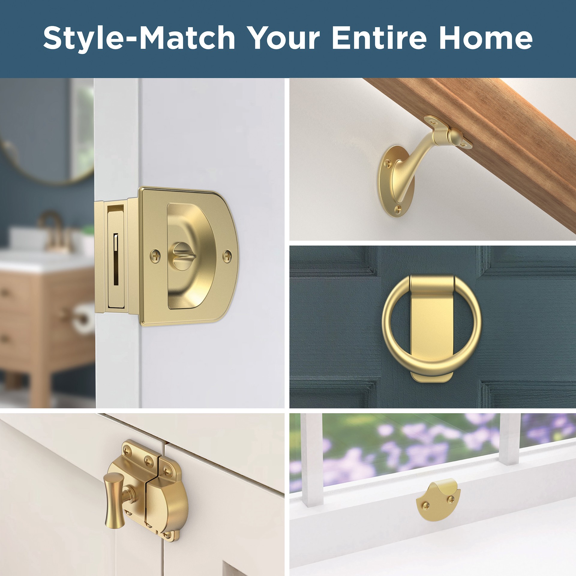 slide 6 of 6, Franklin Brass Flared Crib 1.57-in x 3.1-in Brushed Gold Finished Zinc/Steel Interior Handrail bracket, 1 ct