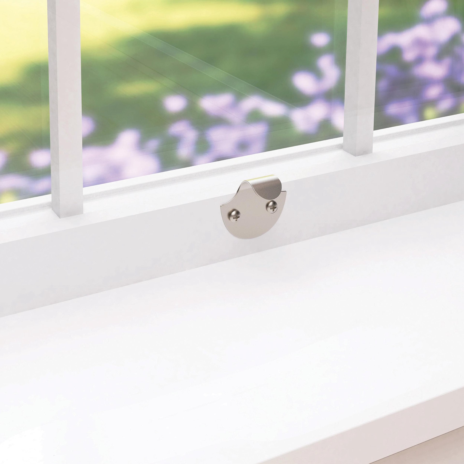 slide 2 of 6, Franklin Brass 0.96-in Satin nickel Steel Sliding Window Sash Lift, 1 ct