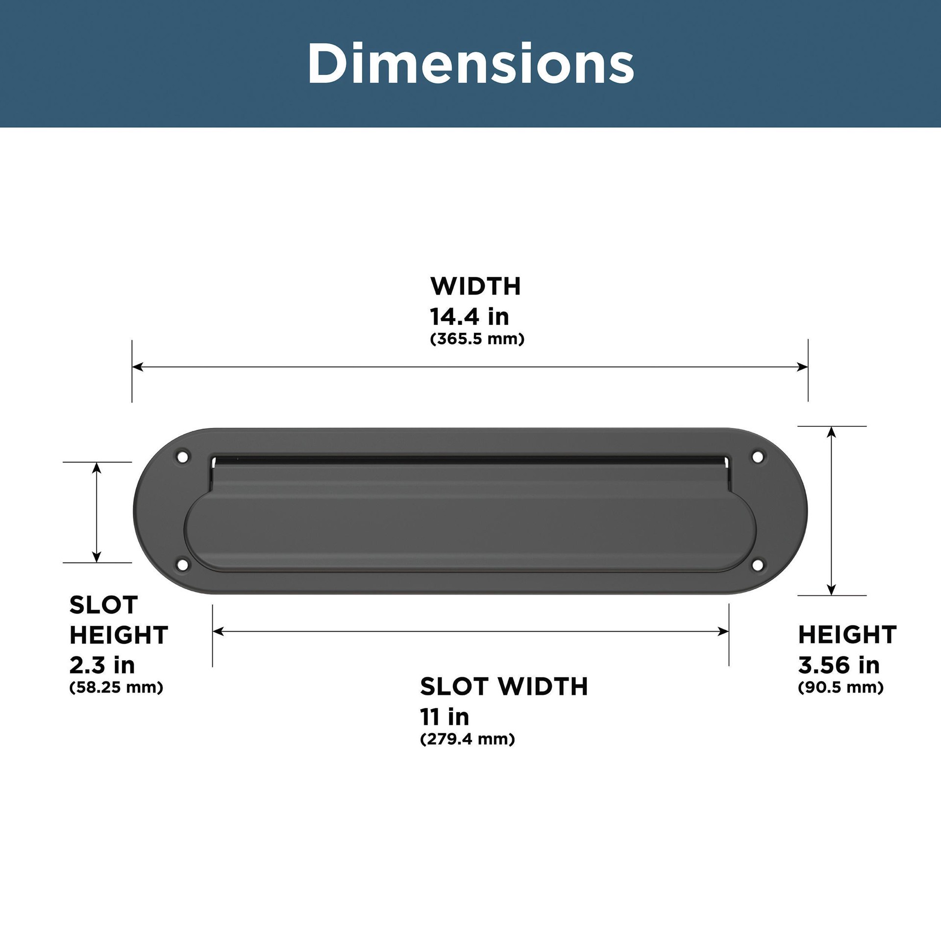 slide 6 of 6, Franklin Brass Matte Black Mail Slot (Mounting Hardware Included), 1 ct