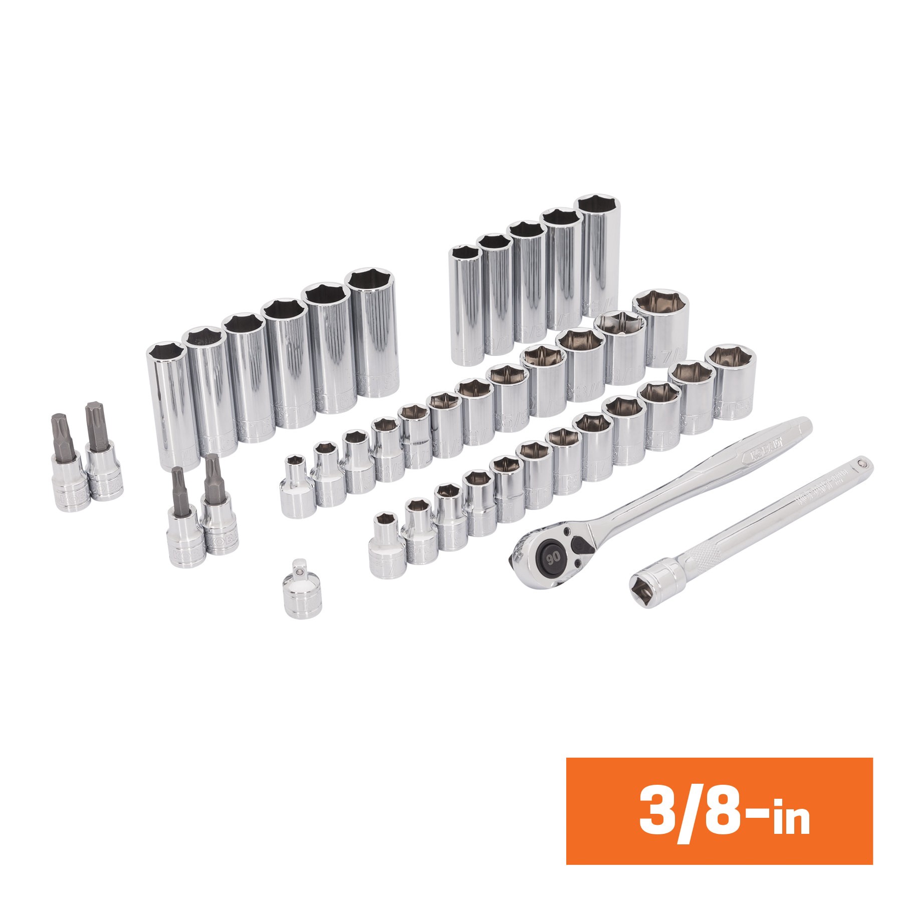 slide 3 of 6, Kobalt 102 -Piece Standard (SAE) and Metric Mechanics Tool Set with Hard Case, 1 ct