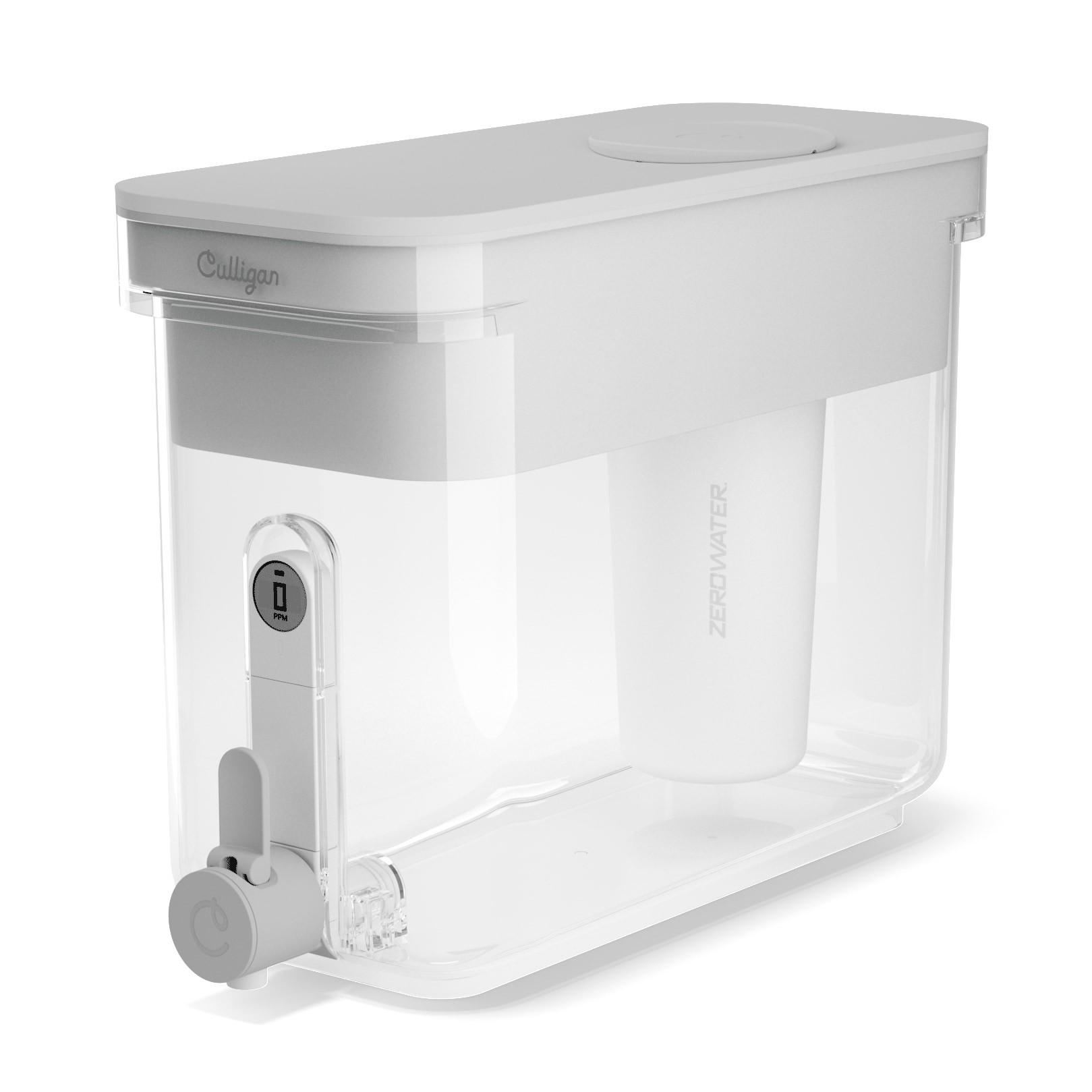 slide 1 of 6, Culligan with ZeroWater Technology 32-Cup Gray Plastic Water filter pitcher, 1 ct