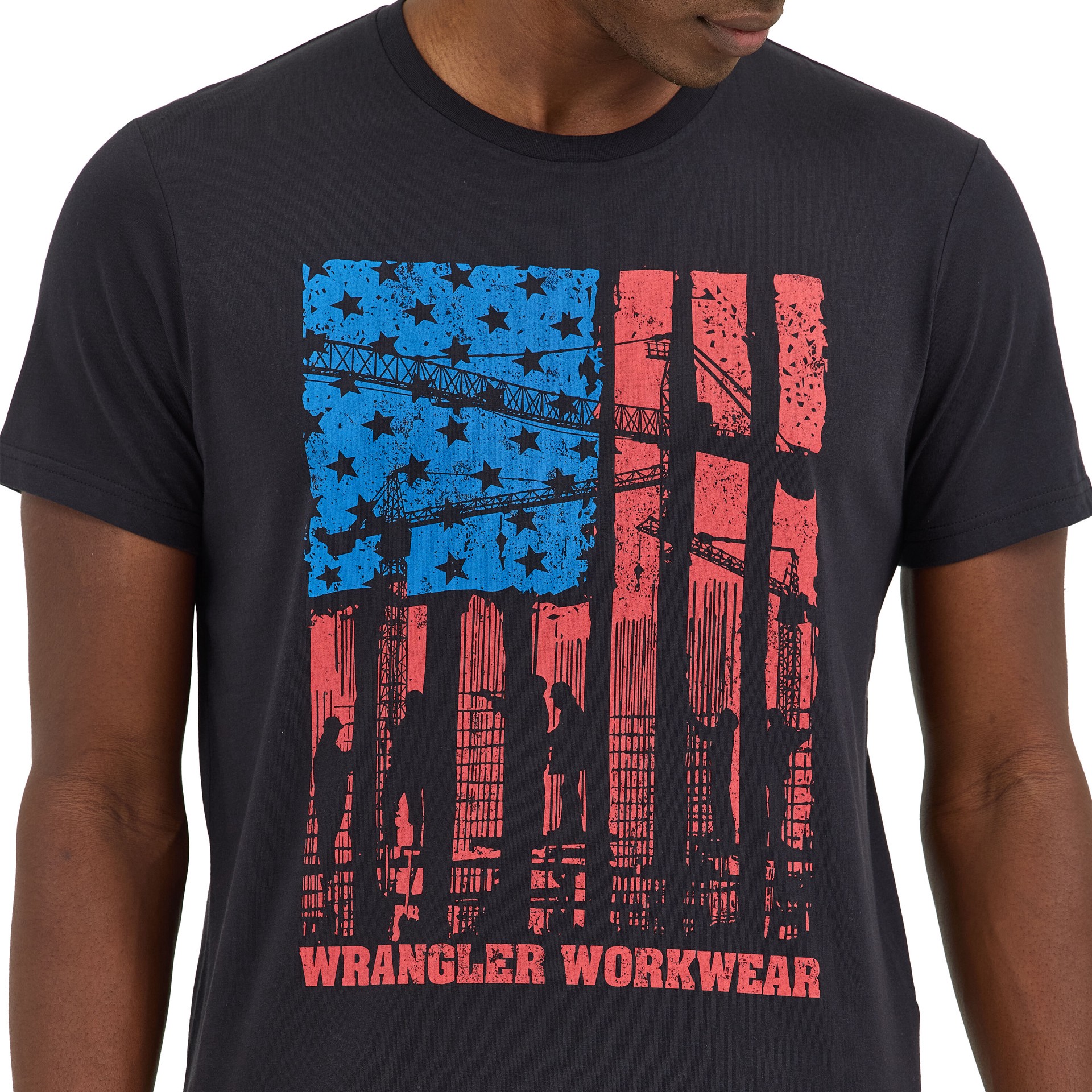 slide 2 of 4, Wrangler Men's Black Light weight Knit Short sleeve T-shirt ( X-large ), 1 ct