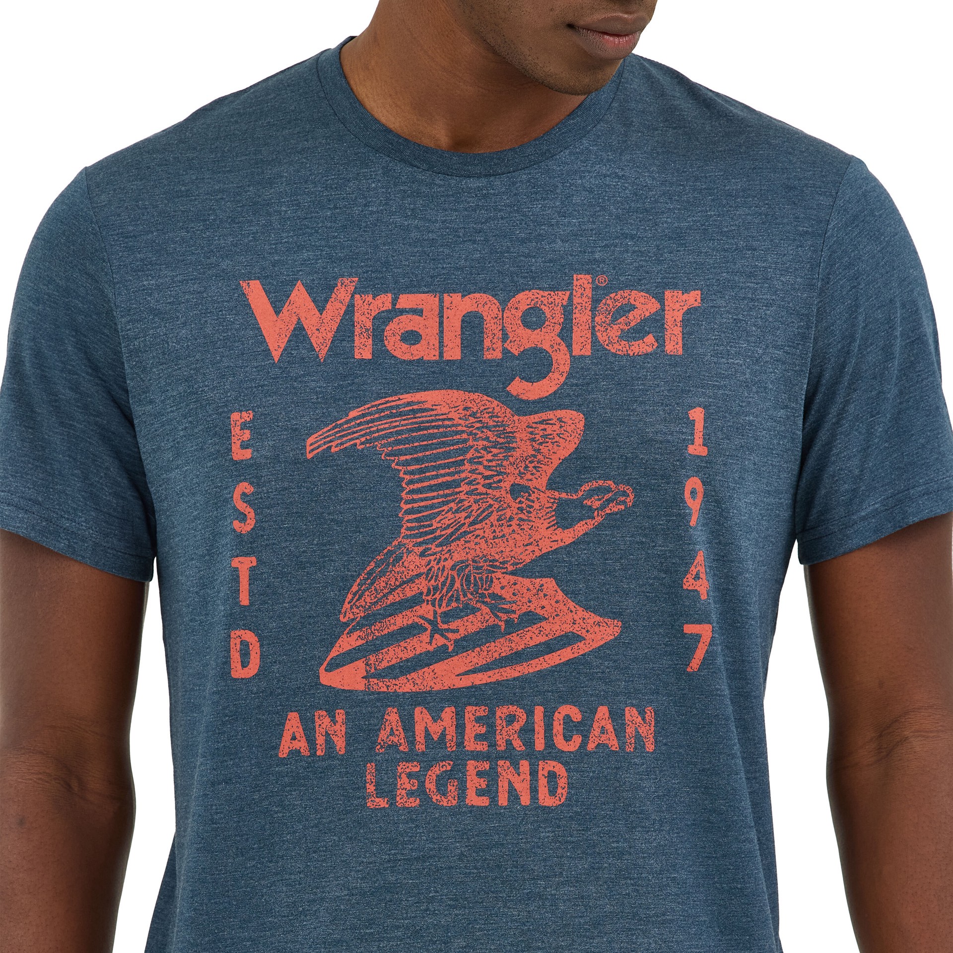 slide 2 of 4, Wrangler Men's Blue Light weight Knit Short sleeve T-shirt ( Large ), 1 ct