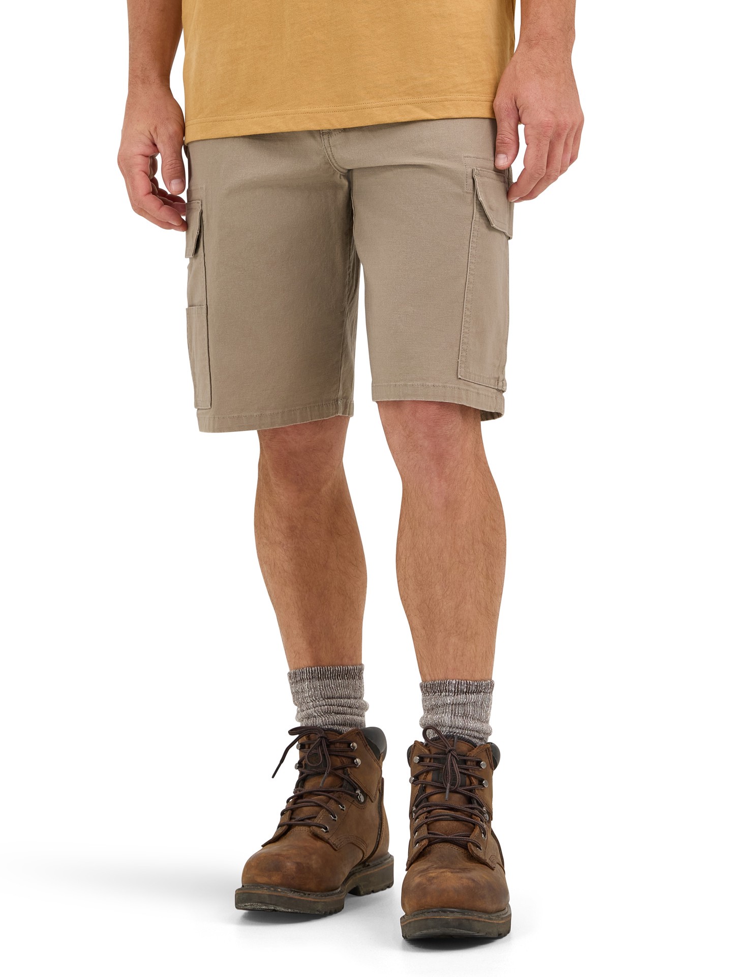 slide 1 of 6, Wrangler Men's Dark Khaki Twill 11-in Carpenter shorts ( Size: 36 ), 1 ct