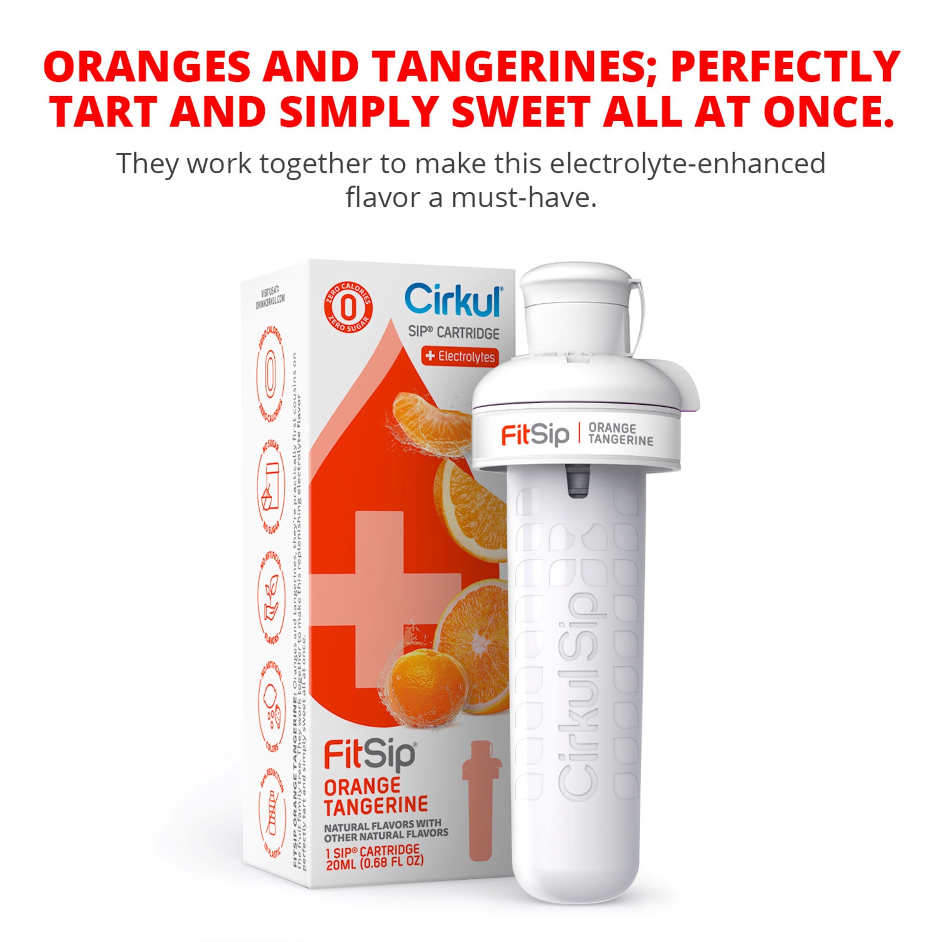 slide 4 of 6, Cirkul FitSip 0.68-fl oz Orange Tangerine Flavor Cartridge, 1 ct