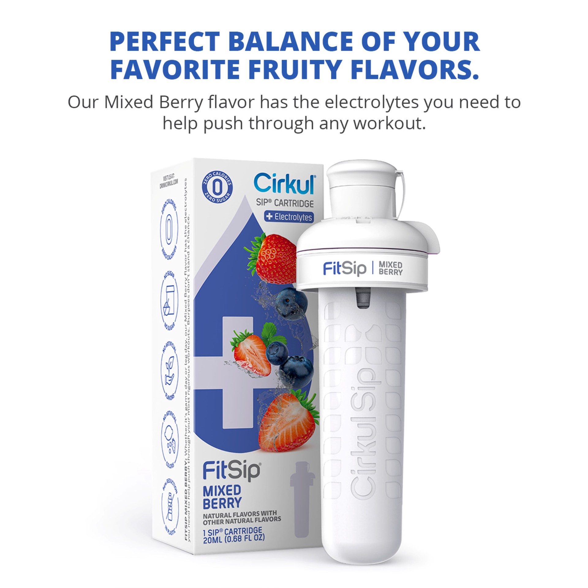 slide 4 of 6, Cirkul FitSip 0.68-fl oz Mixed Berry Flavor Cartridge, 1 ct