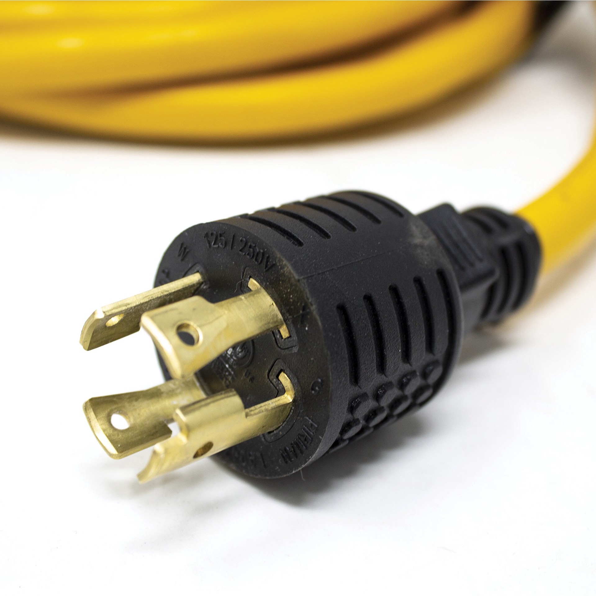 slide 3 of 5, Firman 25' Heavy Duty L14-30P to (4) 5-20R Generator cord, 1 ct